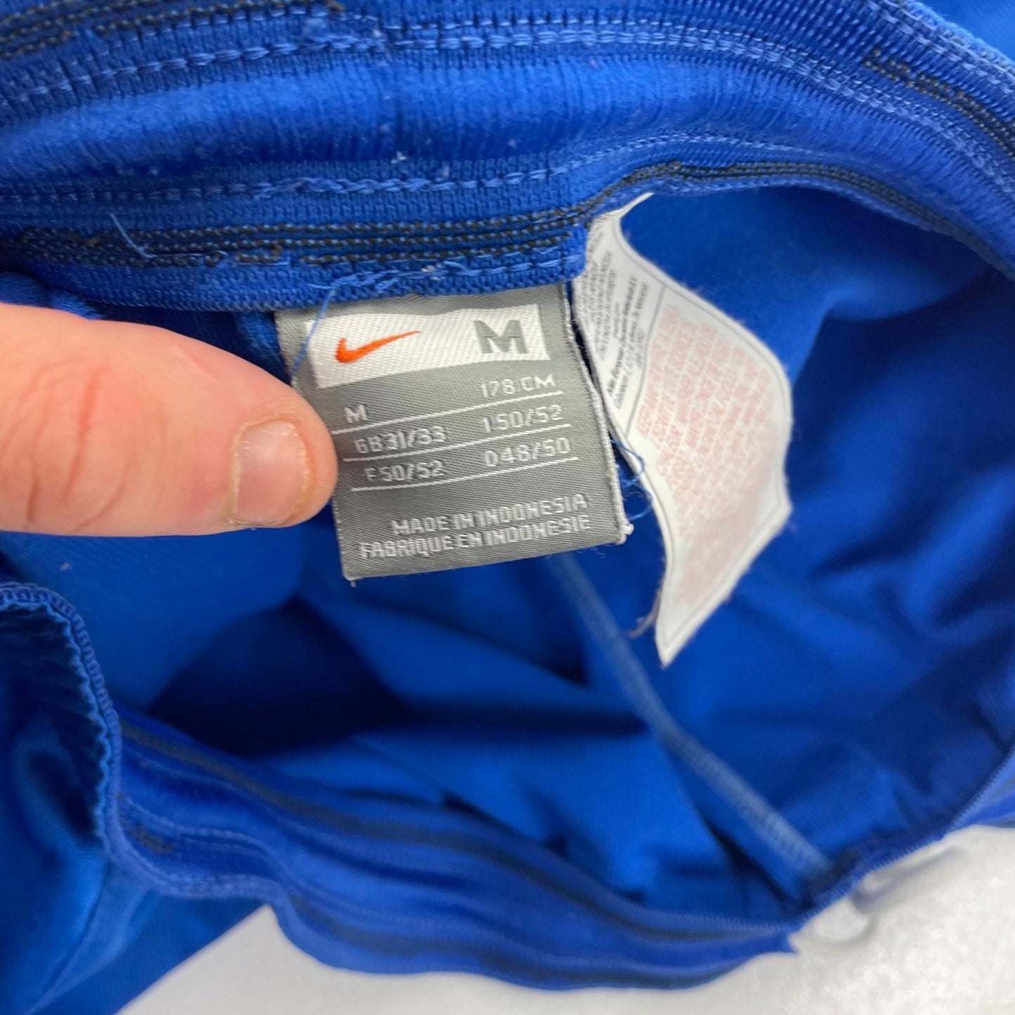 NIKE Athletic Shorts Drawstring Lightweight Blue Mens Medium