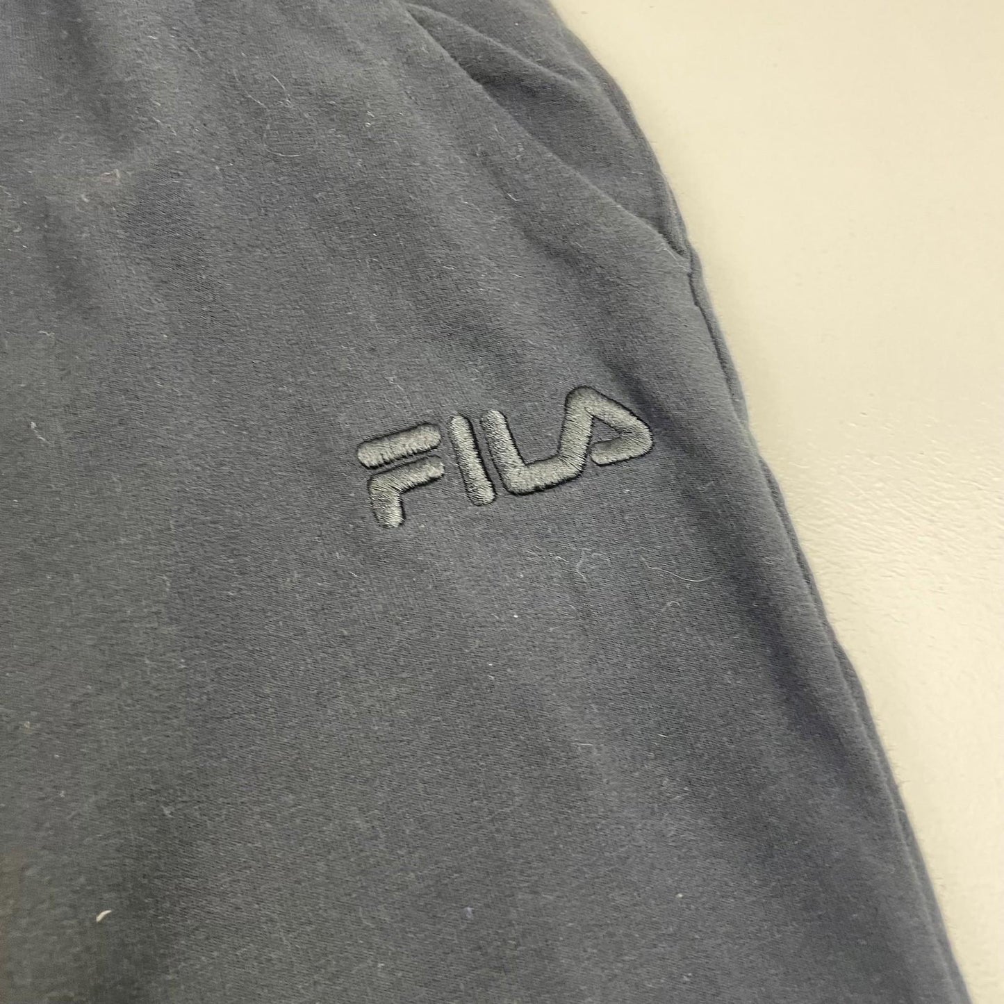 FILA Jogger Sweatpants Drawstring Graphic Black Women L