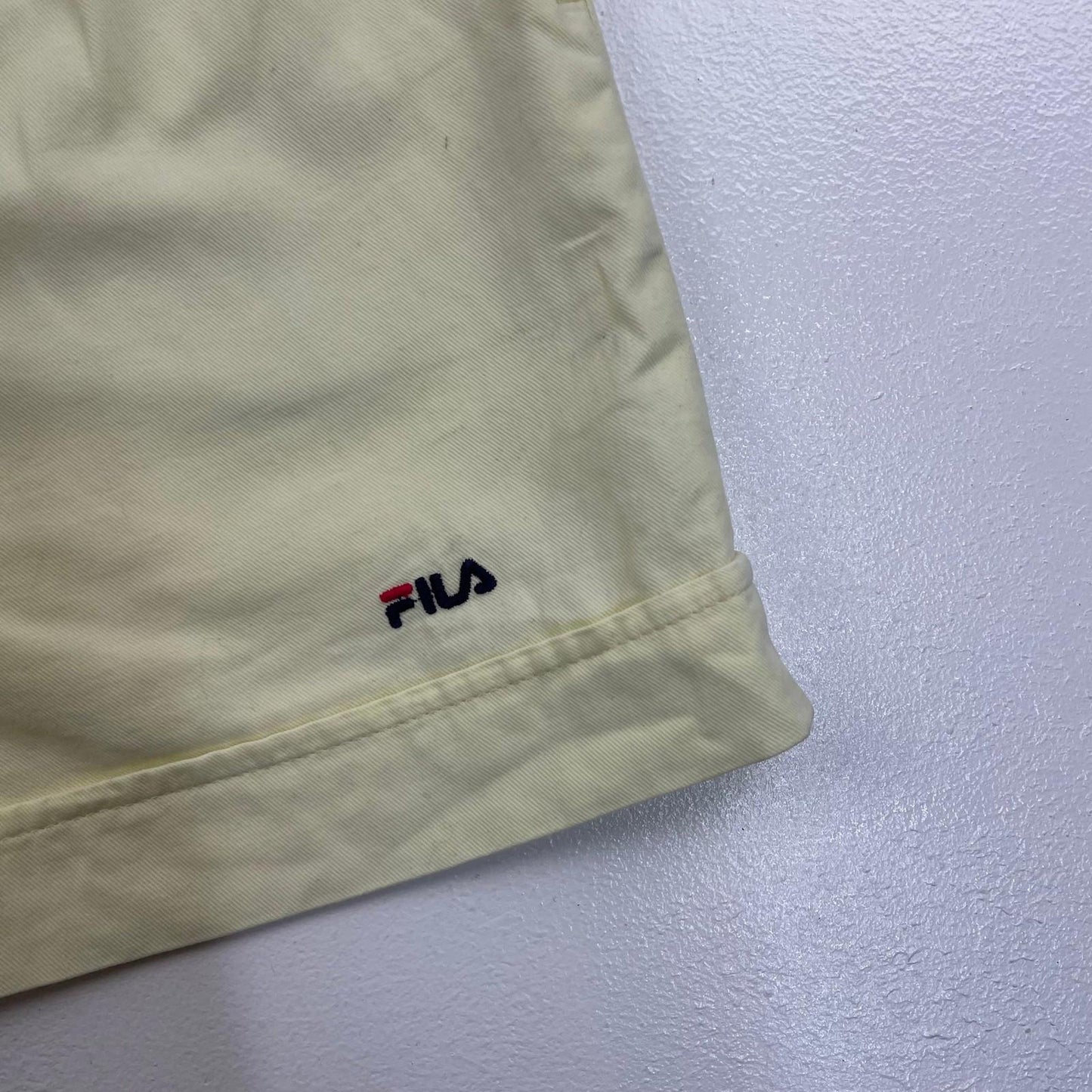 FILA Button Up Sport Shorts Casual Yellow Women Size GB 10