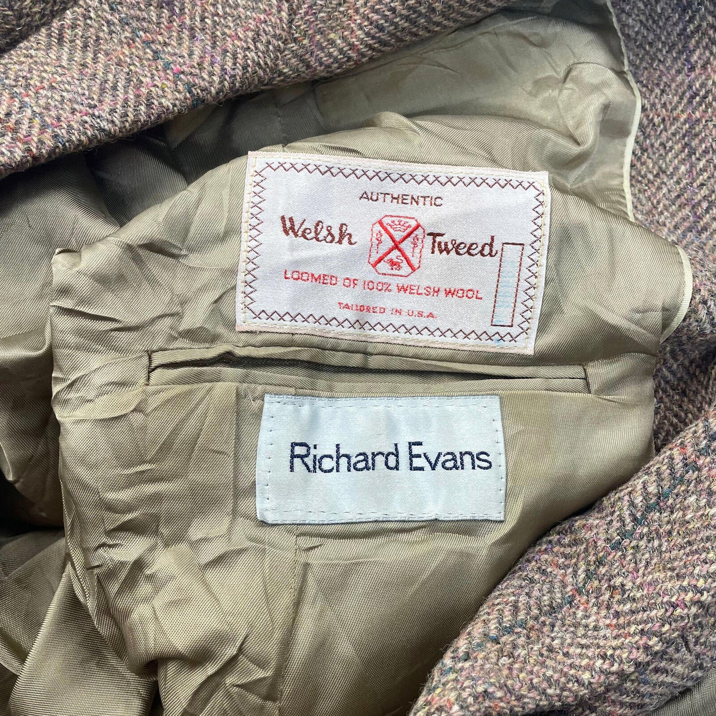 Women’s RICHARD EVANS Brown TWEED JACKET , Size 38R