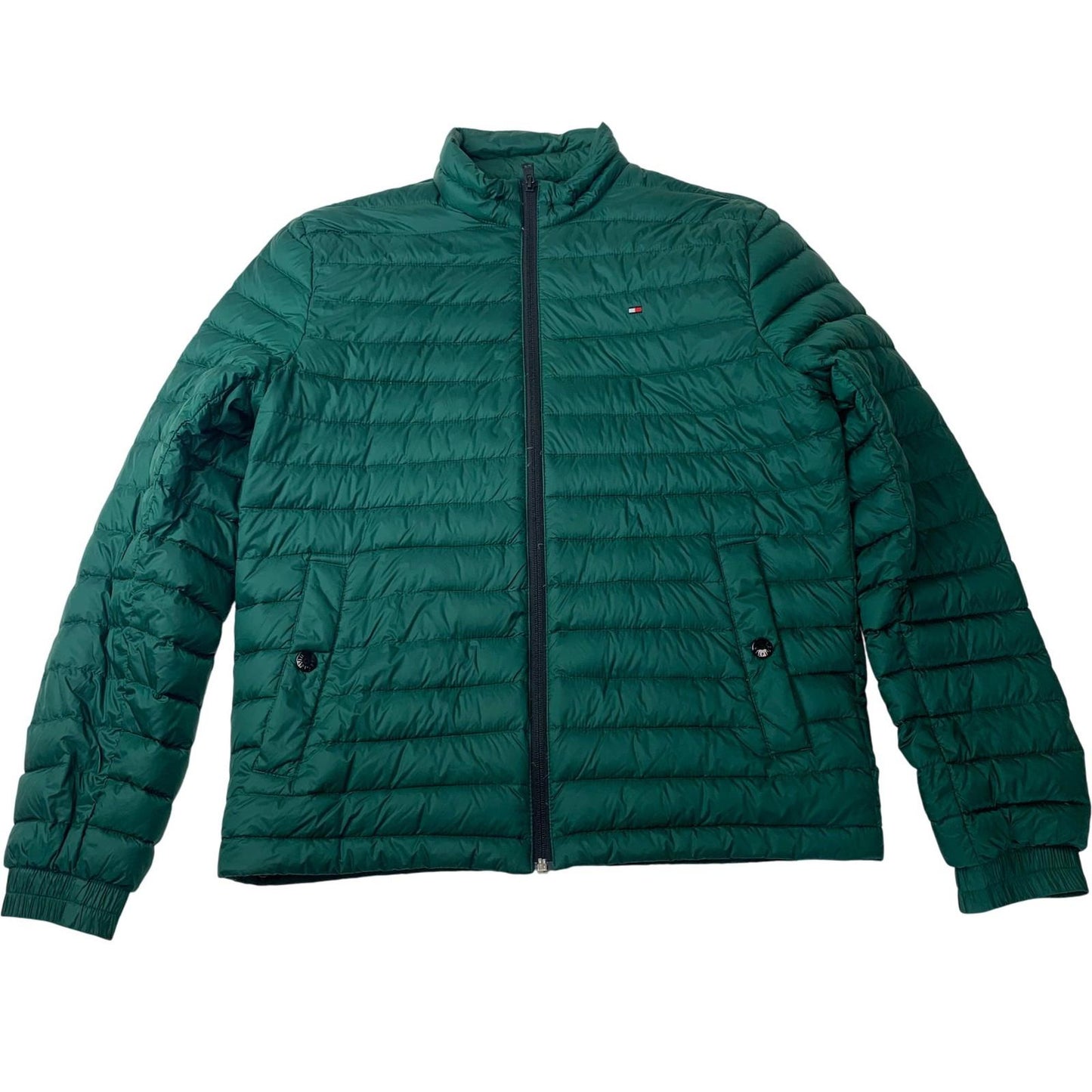 Tommy Hilfiger Puffer Jacket Quilted Green Mens Small