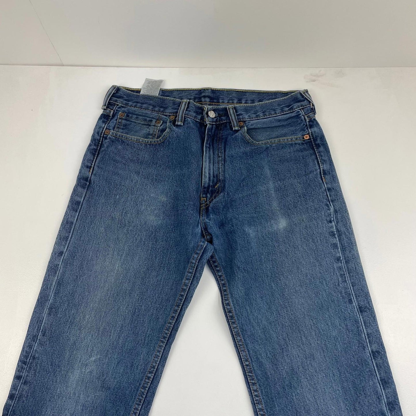 LEVI'S 505 Jeans Straight Regular Fit Blue Denim Classic Mens W32 L36
