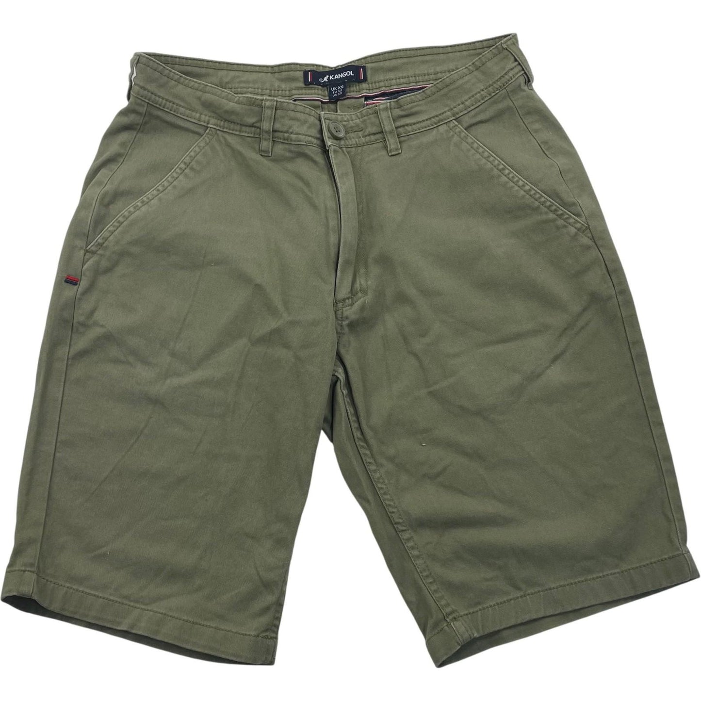 Kangol Chino Shorts Casual Olive Green Mens UK XS