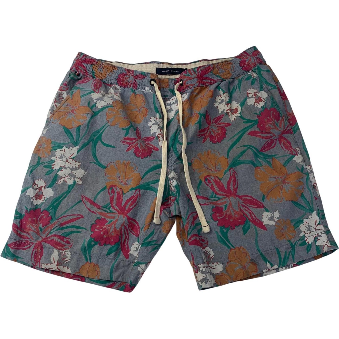 Tommy Hilfiger Floral Shorts Elastic Waist Multicolour Mens M