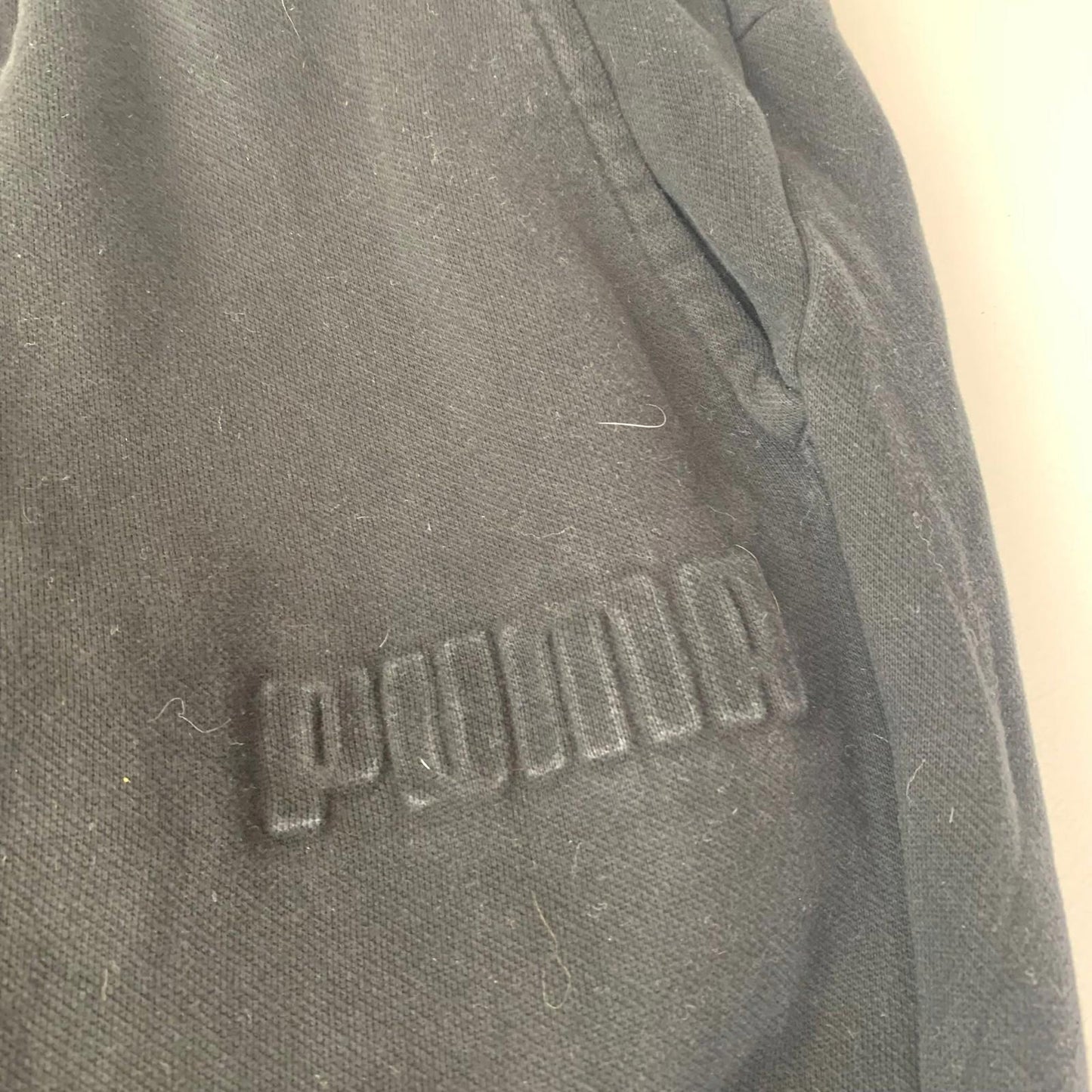 PUMA Jogger Trousers Casual Elastic Waist Black Mens Large