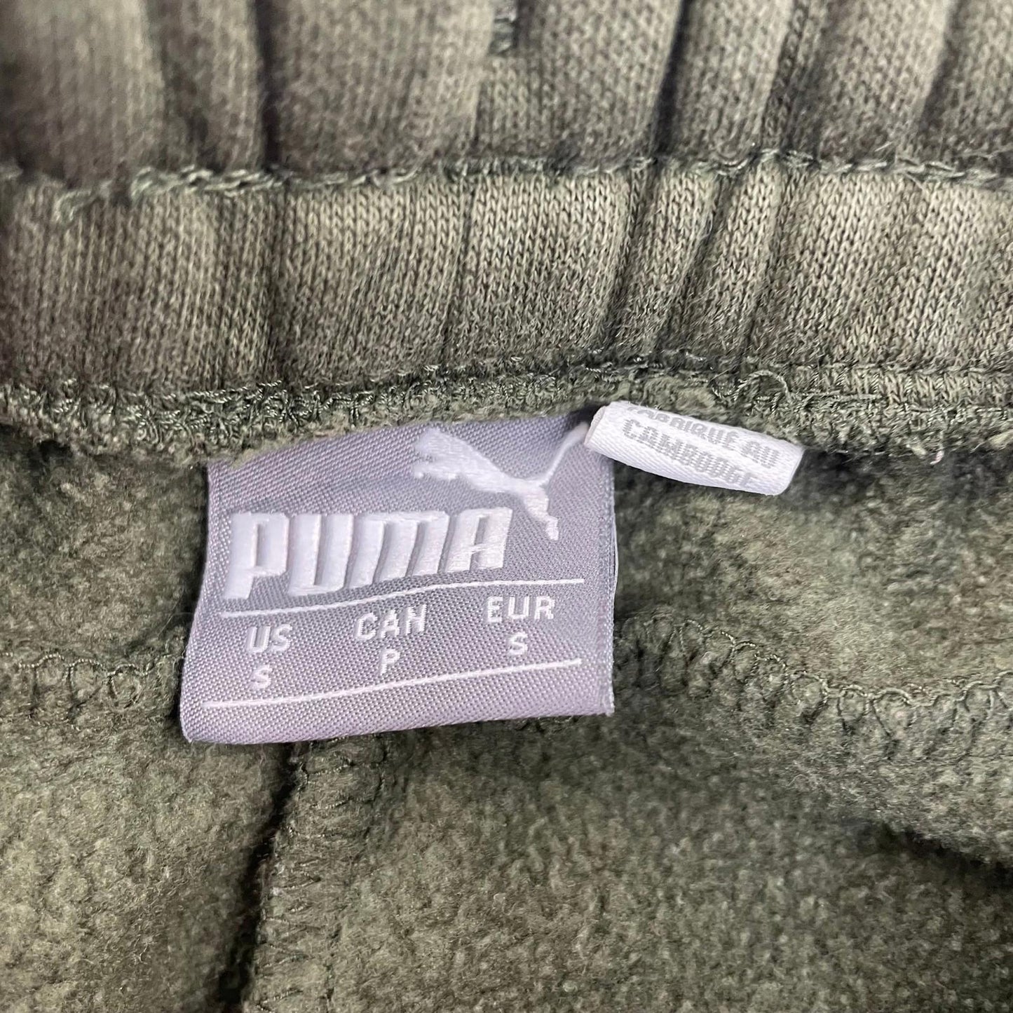 PUMA Jogger Track Pants Elastic Waist Green Mens S