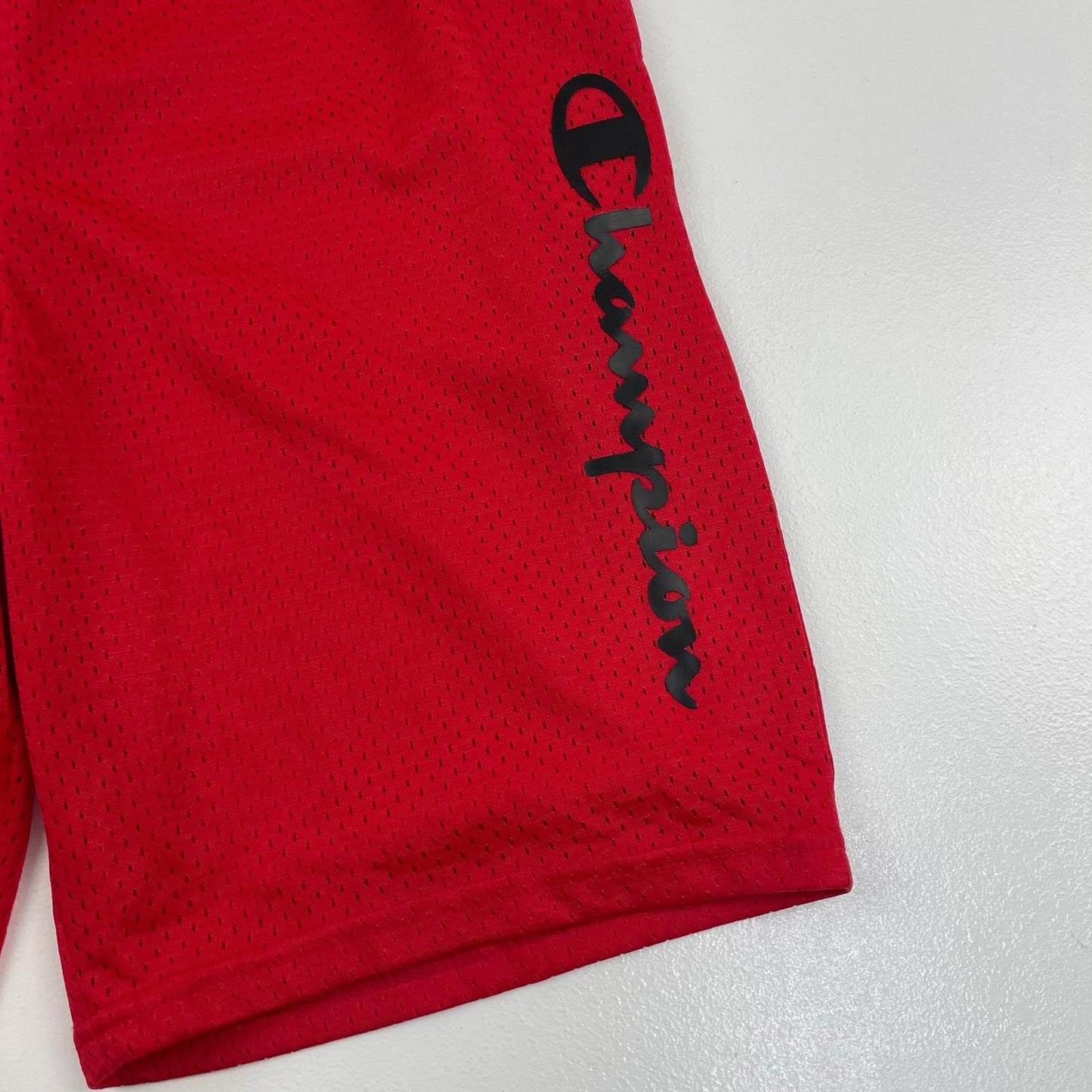 CHAMPION Authentic Athleticwear Red Mesh Logo Shorts Boys XL