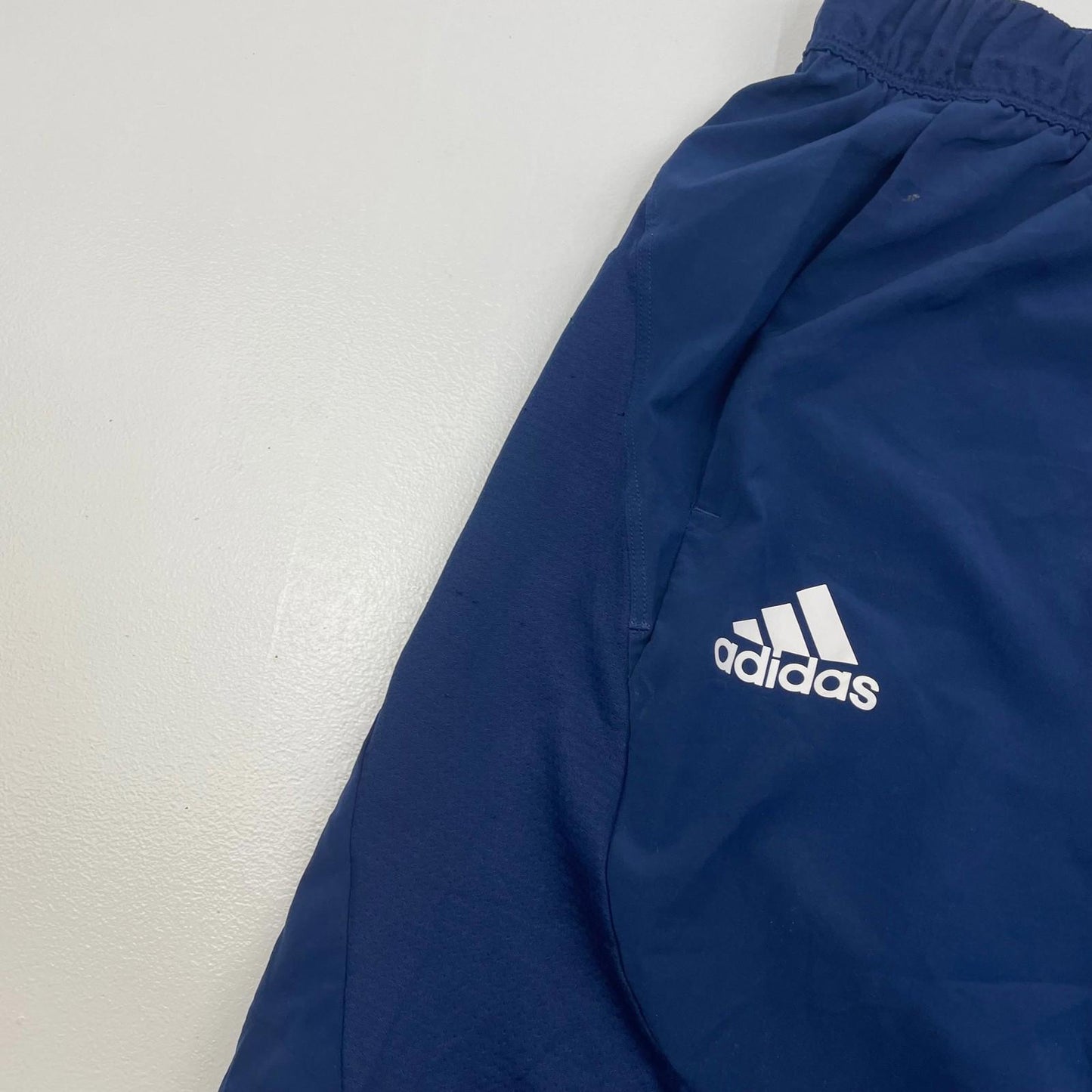 ADIDAS AEROREADY Basketball Shorts NAU Logo Blue Mens Medium