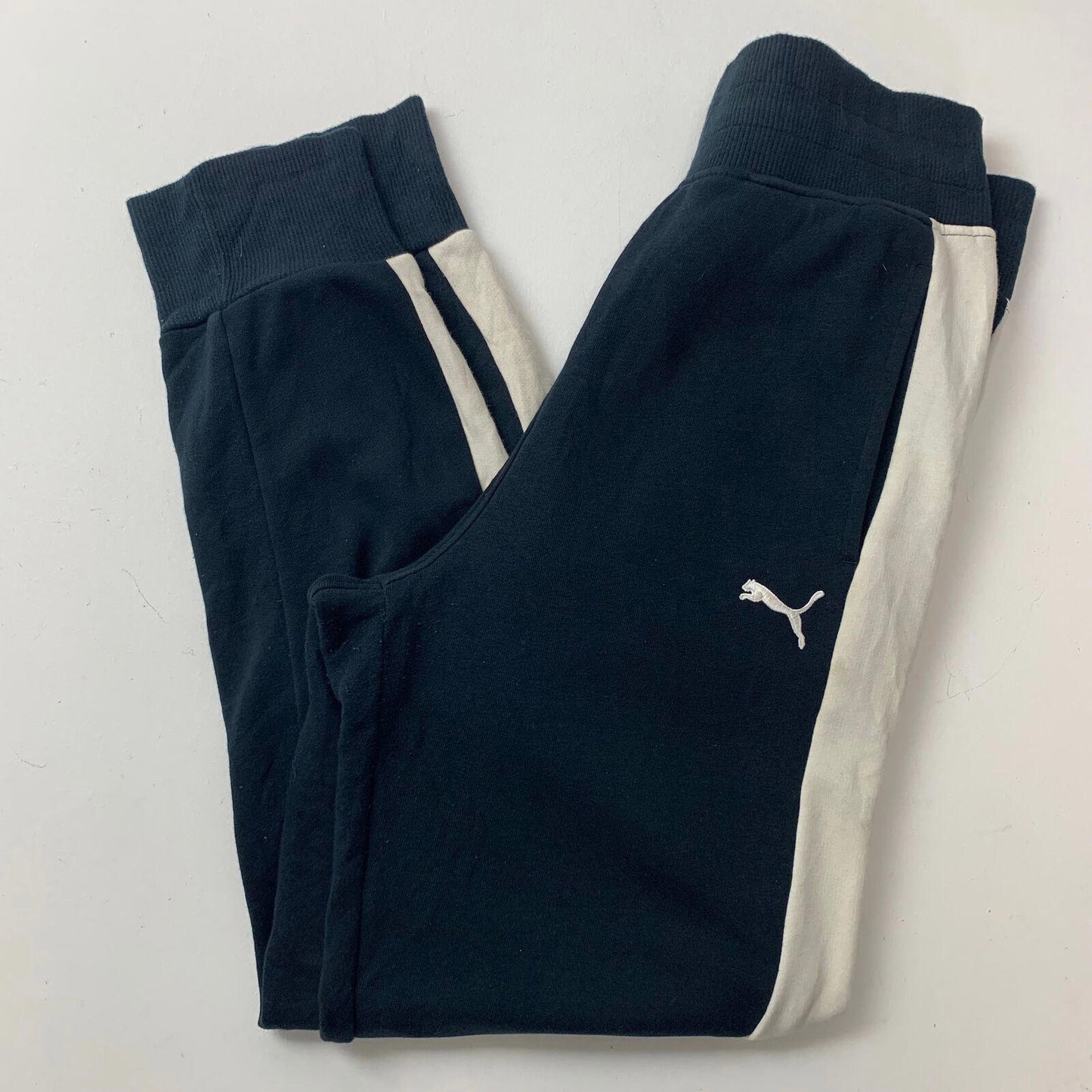 Women’s PUMA Jogging Bottoms /,uk 10 / Small / Blue & White / Joggers