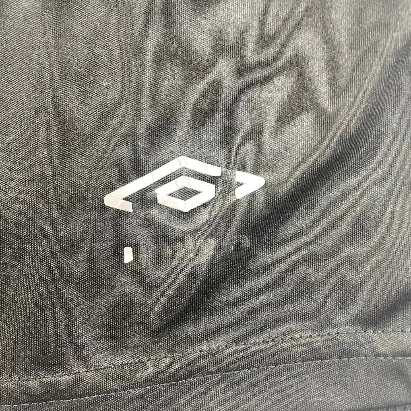 UMBRO Athletic Shorts Black Polyester Drawstring Logo Men's UK Size M