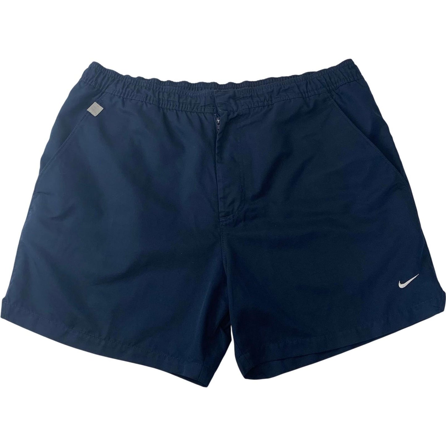 Nike Activewear Shorts Elastic Waist Vintage 90s Navy Mens S