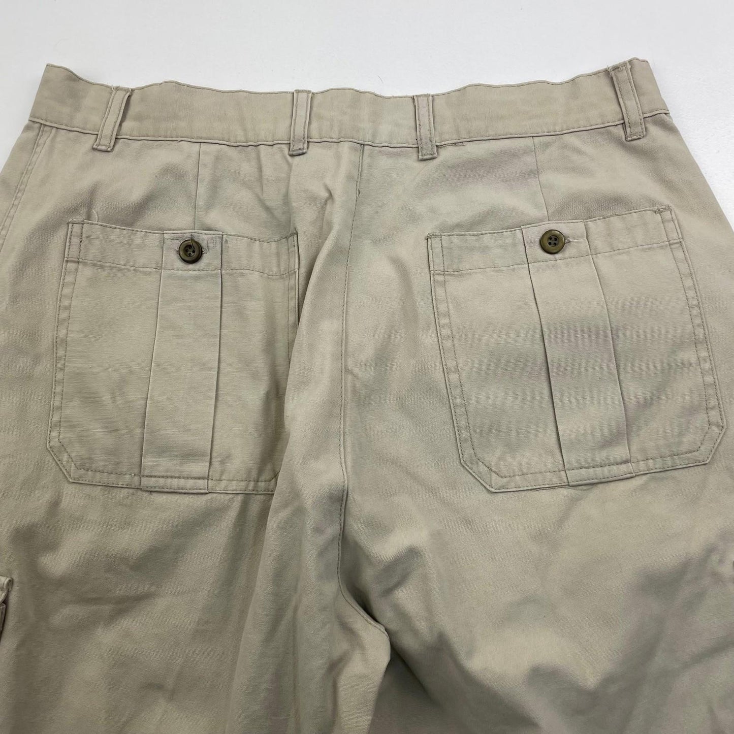 Sapri Cargo Shorts Utility Style Beige Pockets Men’s 32