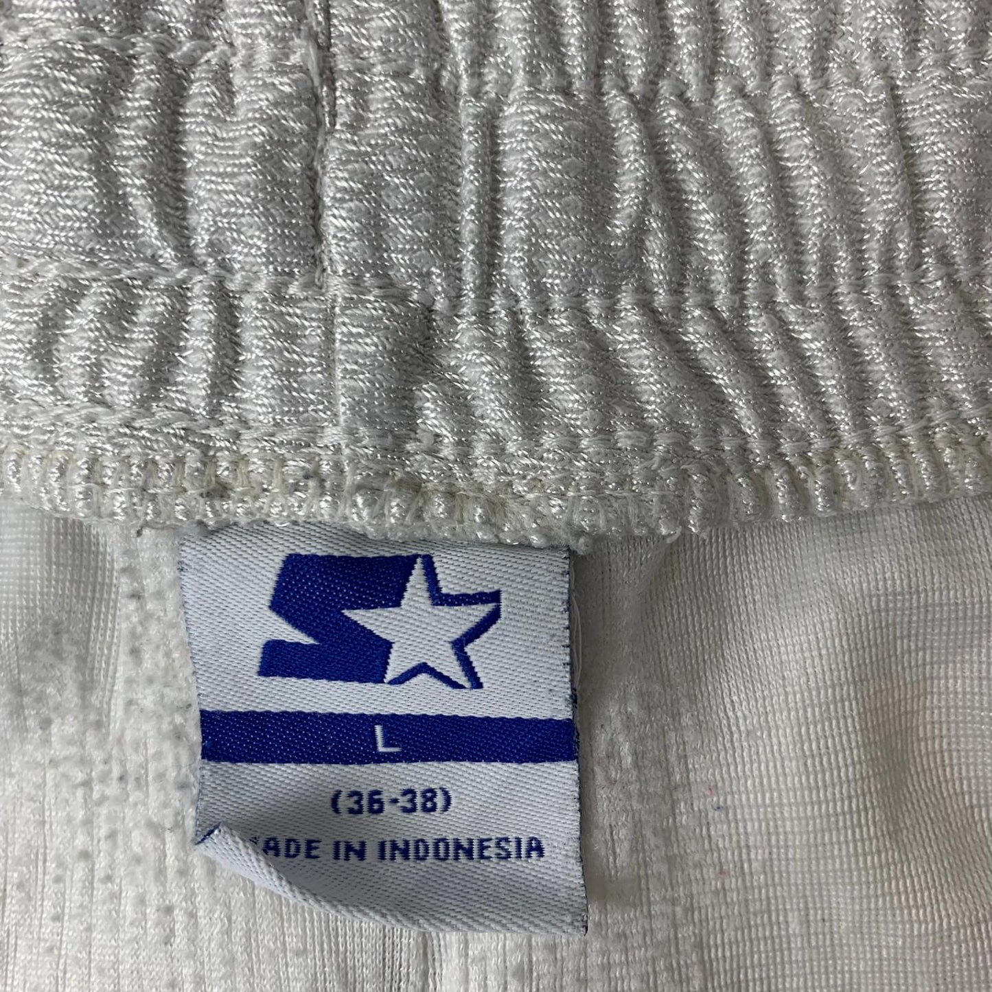STARTER Basketball Shorts Elastic Waist White Athletic Sports Mens L