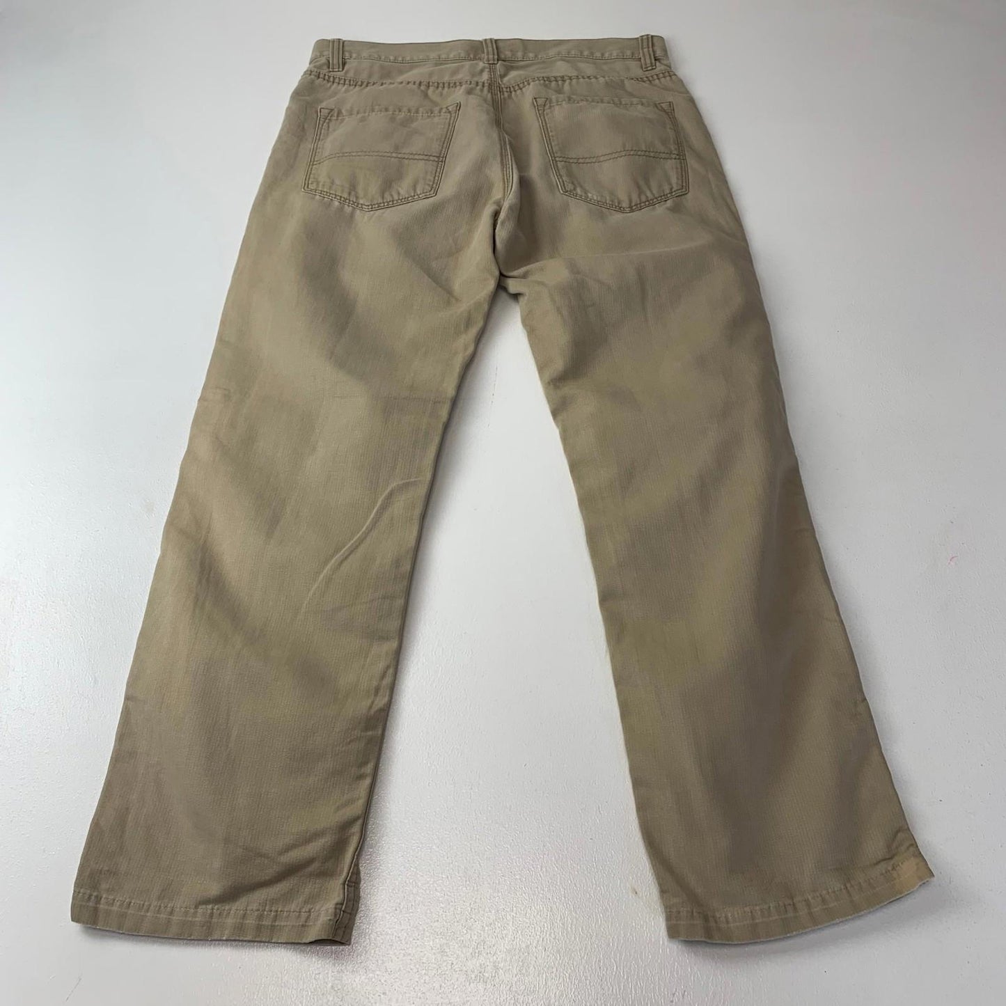 Tommy Hilfiger Custom Straight Chino Trousers Beige Cotton Mens Label Size 29x29