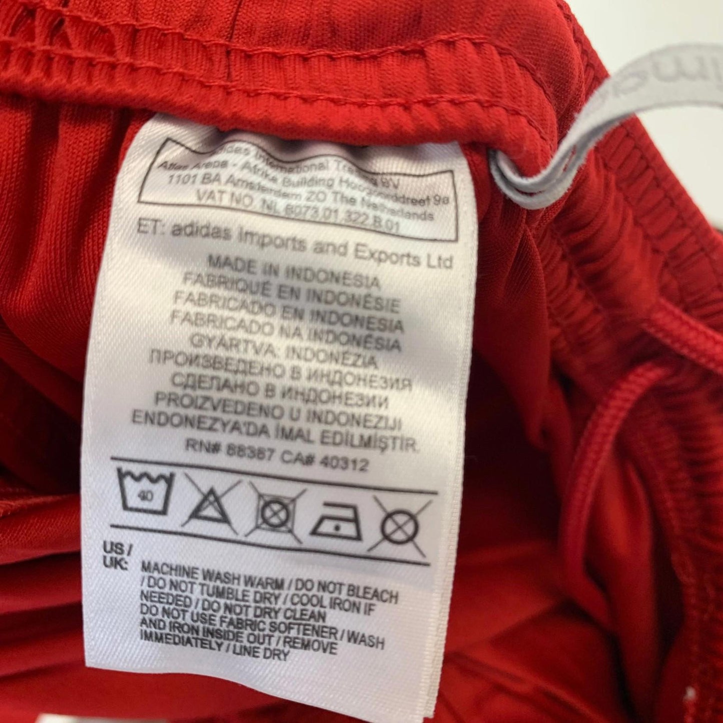 ADIDAS Climacool Sports Shorts Red Striped Athletic Boys Medium