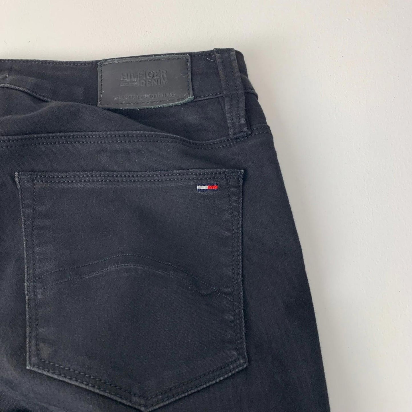 Hilfiger Denim Mid Rise Skinny Jeans Black Women's UK 8