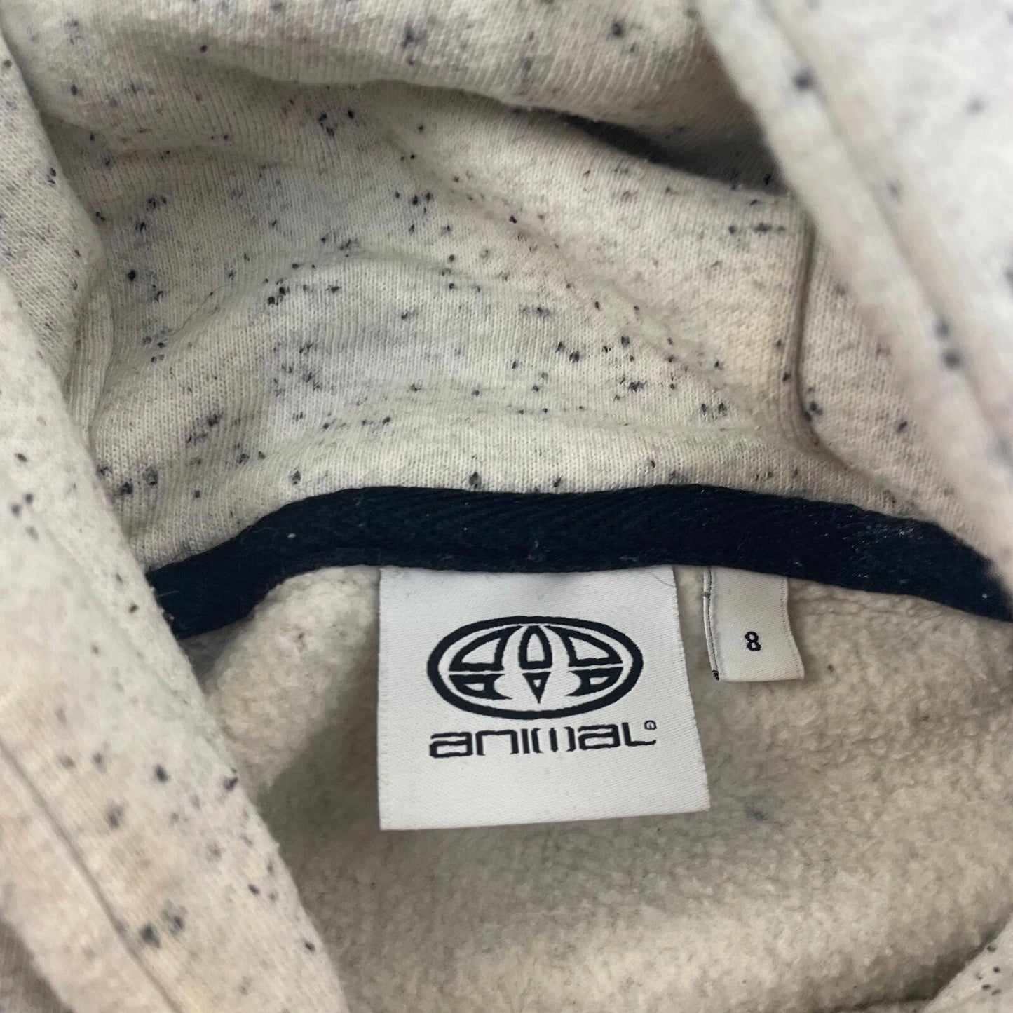 Women’s ANIMAL Light Grey Spellout Hoodie , Size UK 8 / S