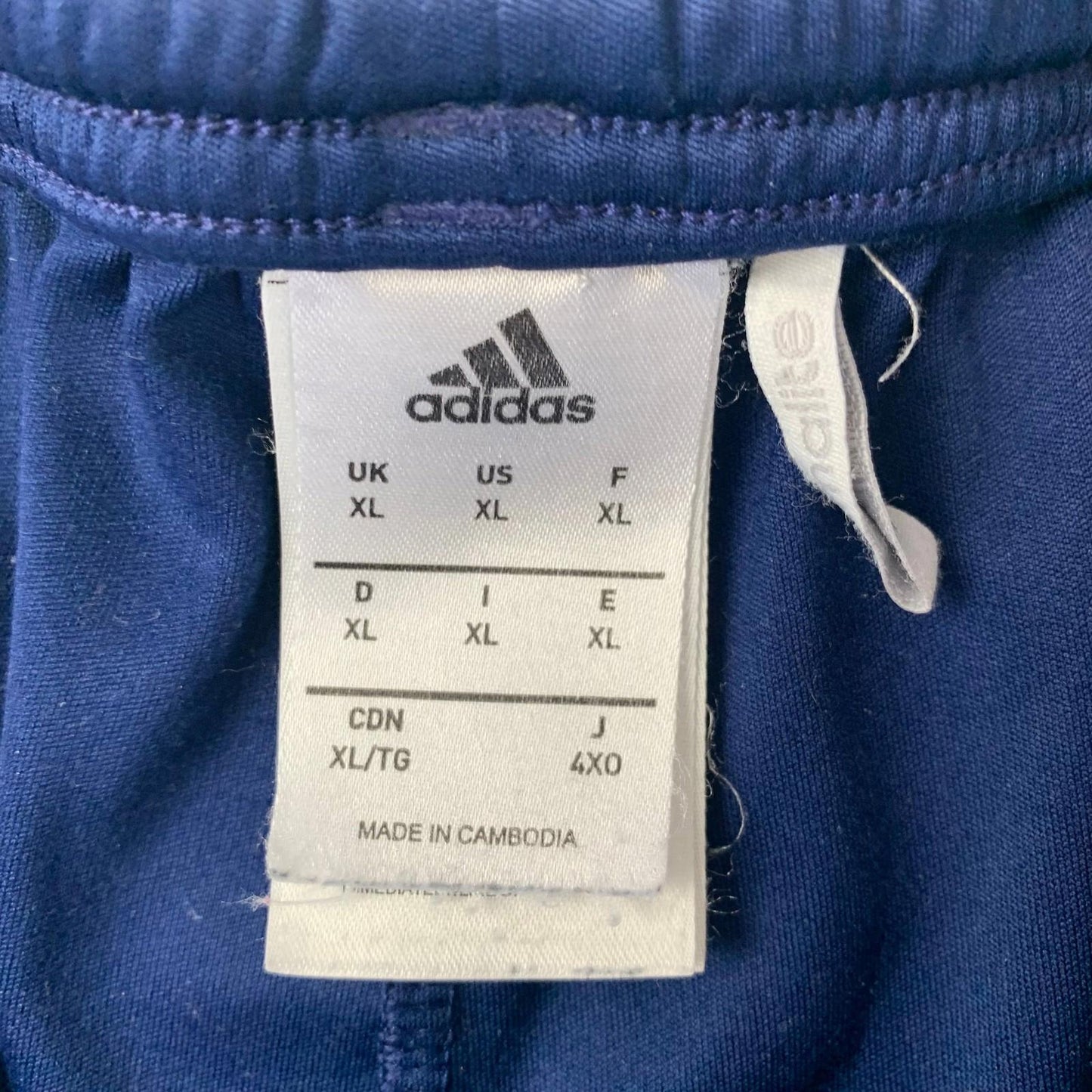 Adidas Climalite Athletic Shorts Navy White Mens XL