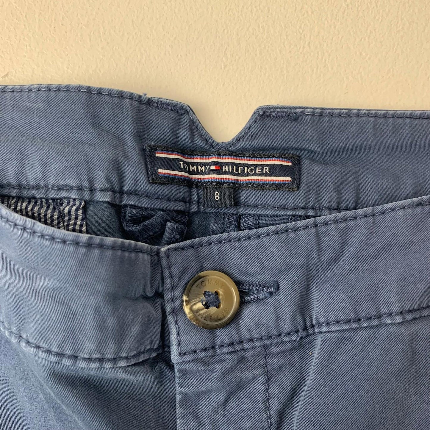 Tommy Hilfiger Trousers Classic Straight Chino Blue Women UK 12