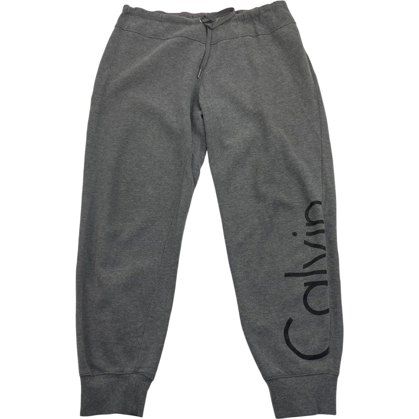 Calvin Klein Sweatpants Jogger Style Elastic Waist Logo Grey Womens Large