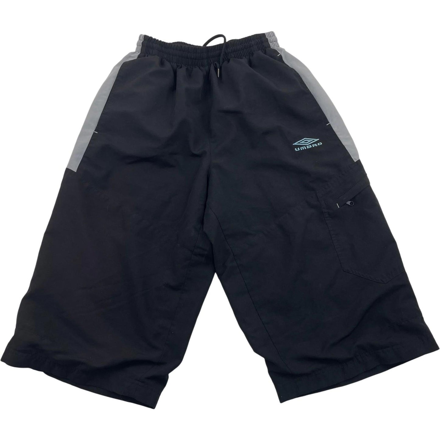 UMBRO 3/4 Length Athletic Shorts Casual Black Men's Size Small