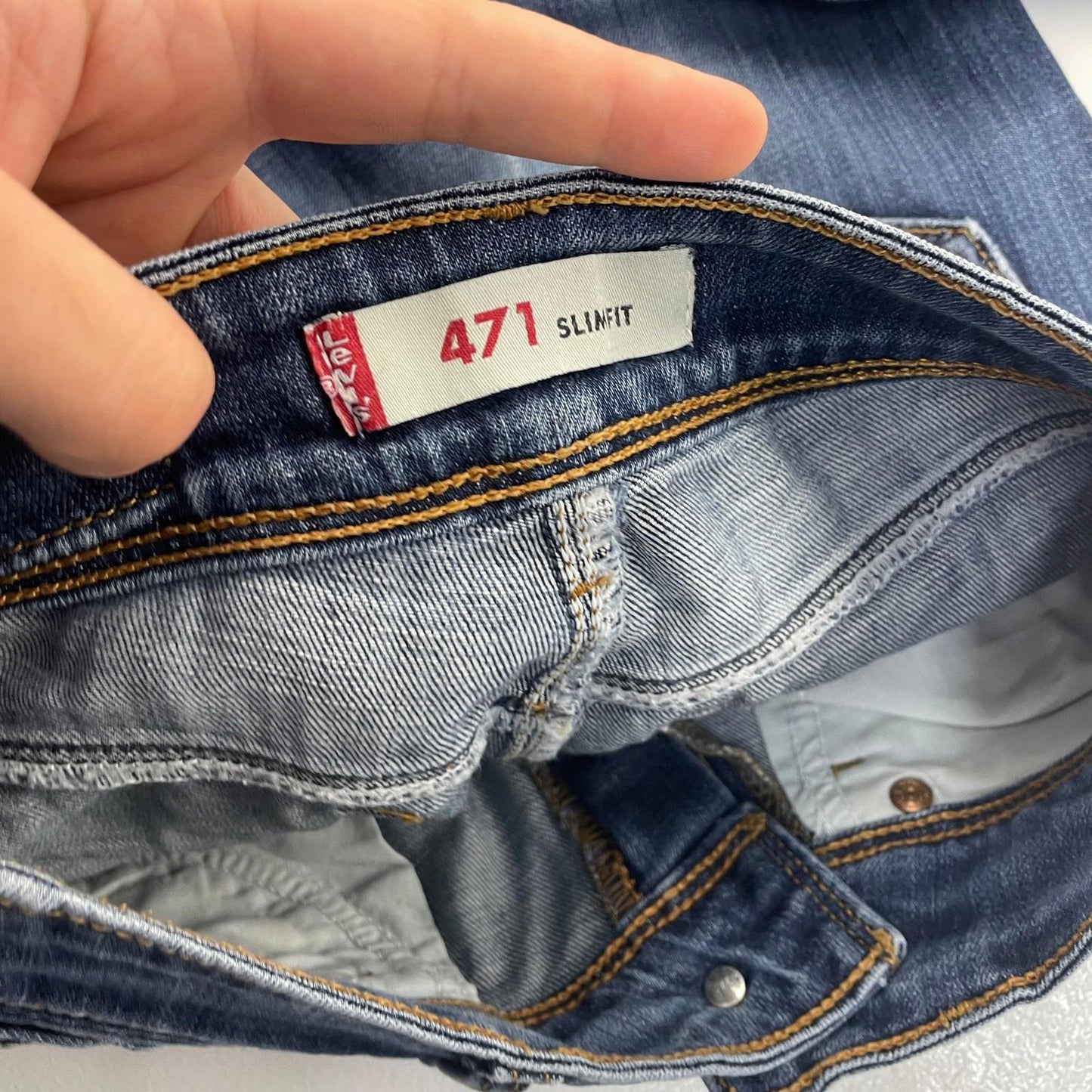 Levi's 471 Slim Fit Denim Jeans Blue Women UK 6