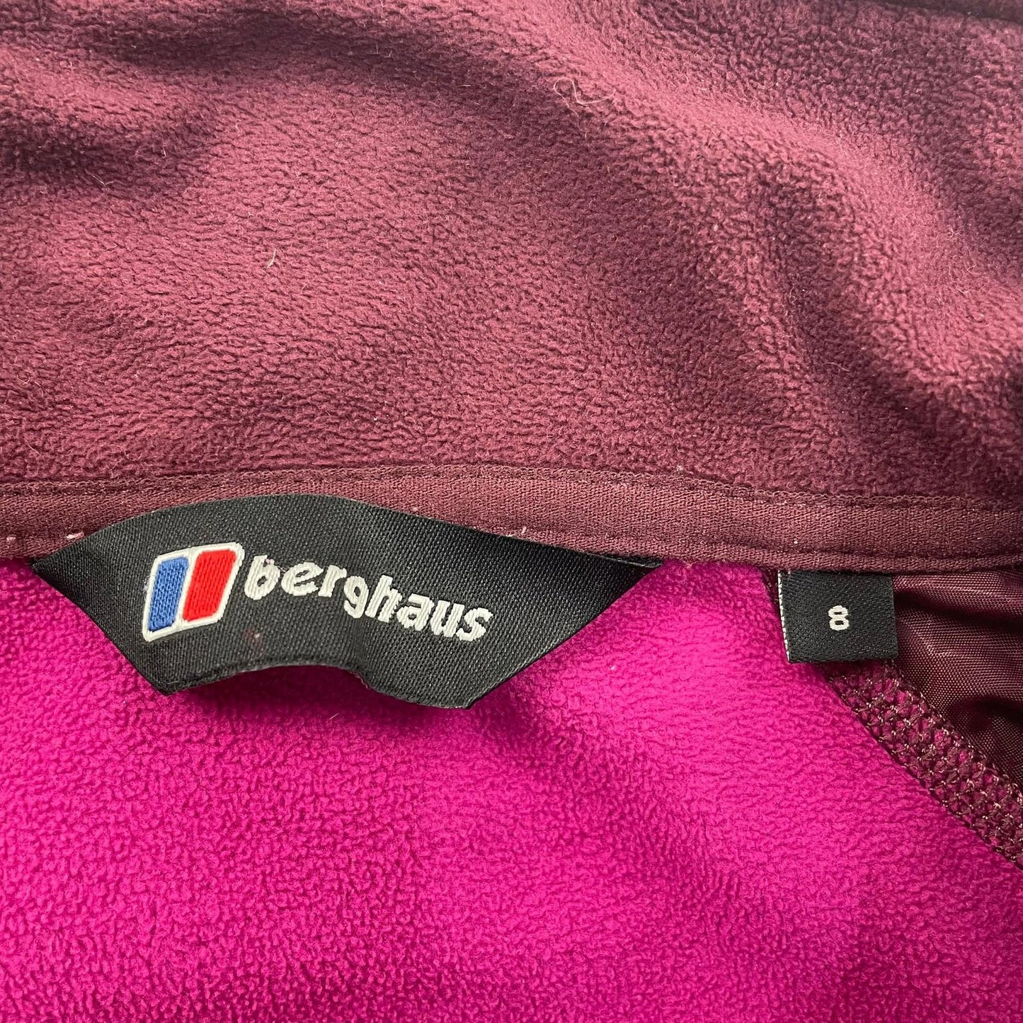 Berghaus Fleece Jacket Full Zip Pink Purple Colourblock Womens UK 8