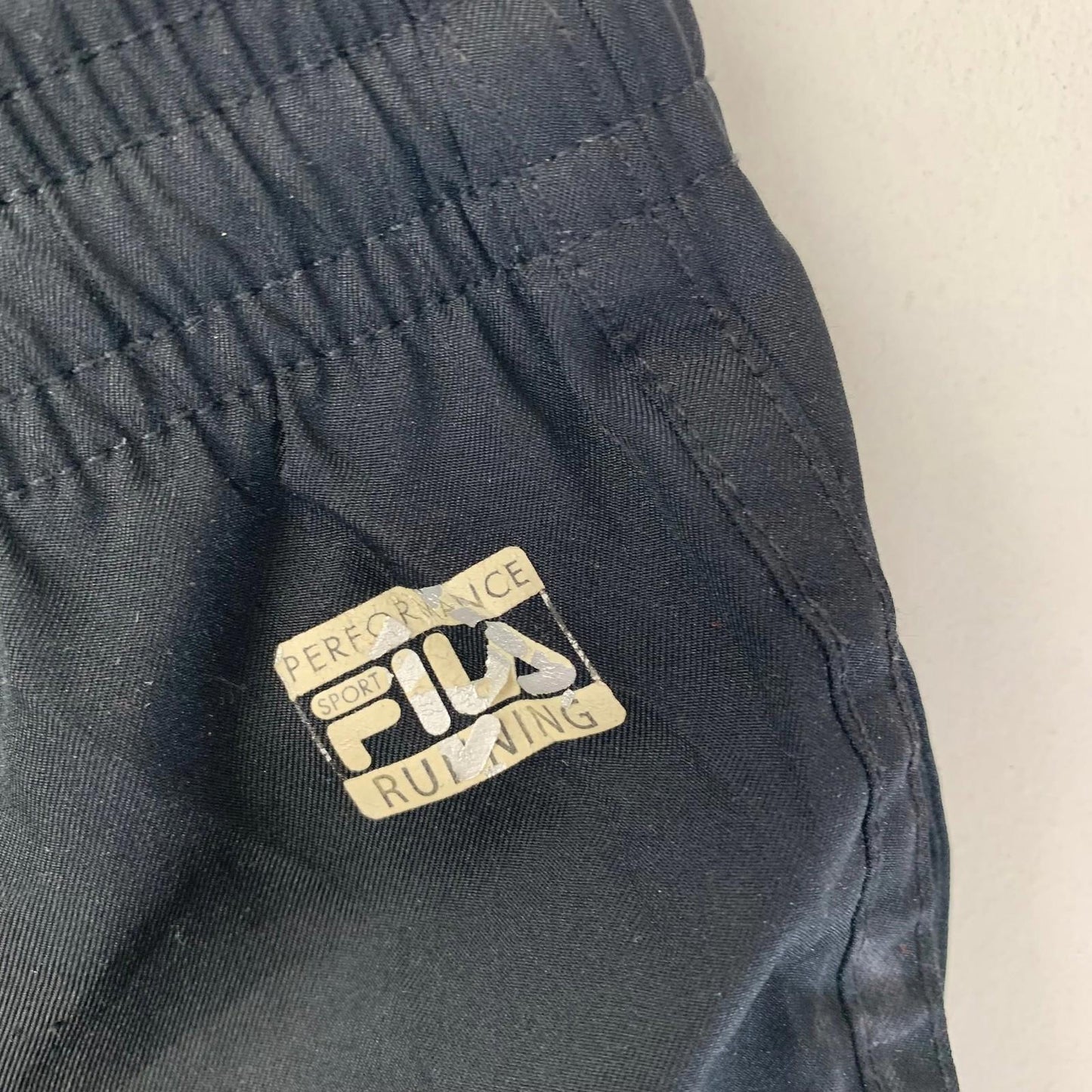 FILA SPORT Running Shorts Black Red Athletic Elastic Waist Mens Size L