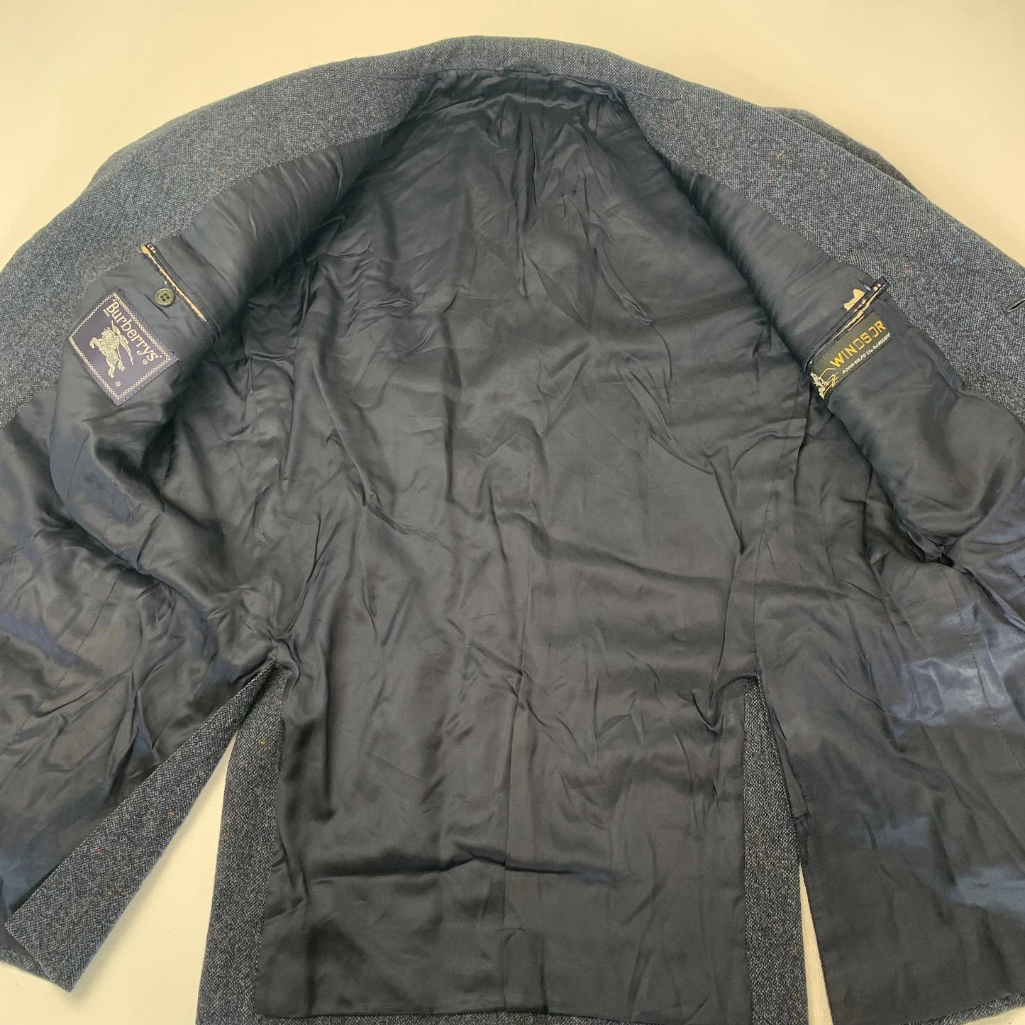 Mens BURBERRY Wool Jacket / Blue / 44R