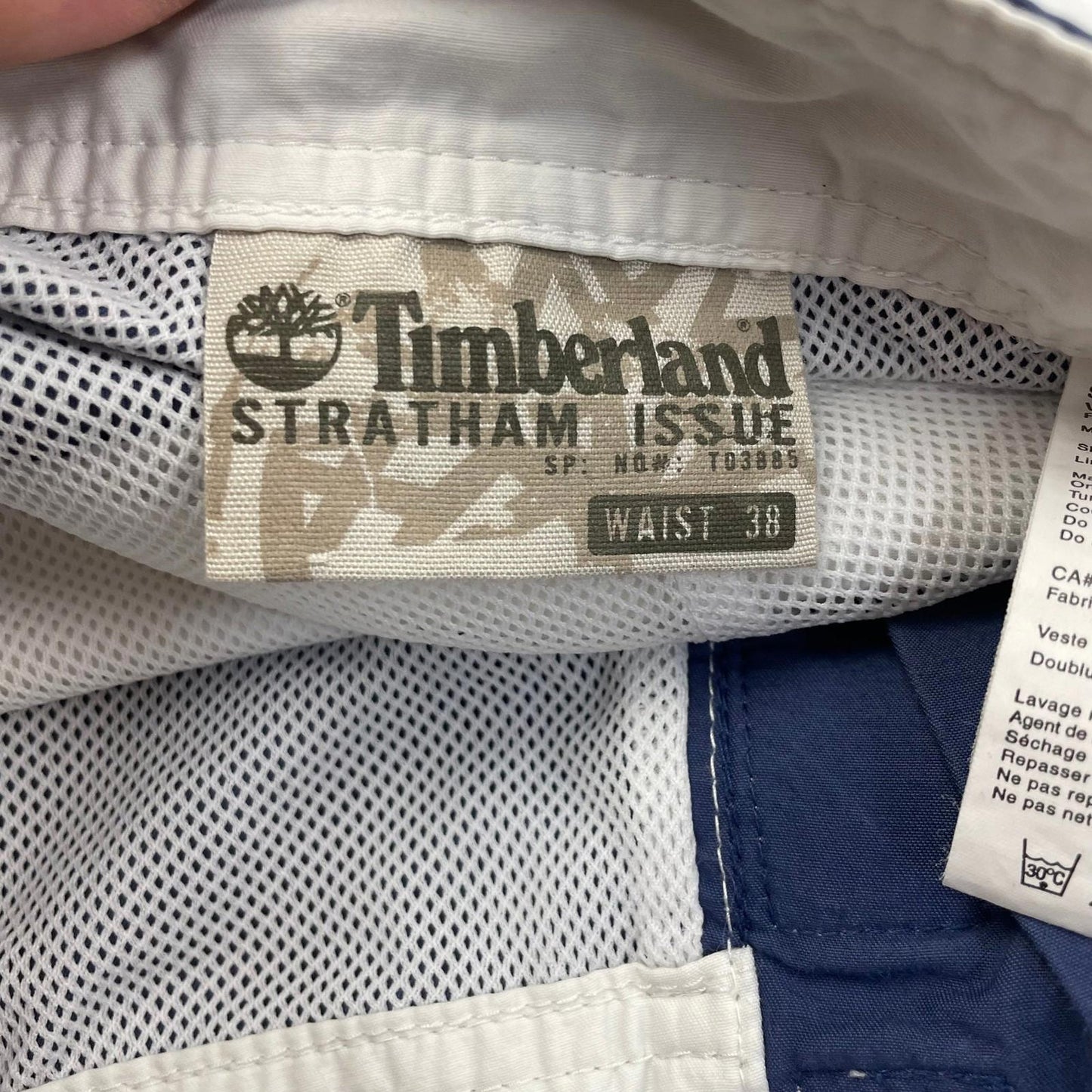 TIMBERLAND Stratham Swimwear Board Shorts Blue White Mens Waist 38