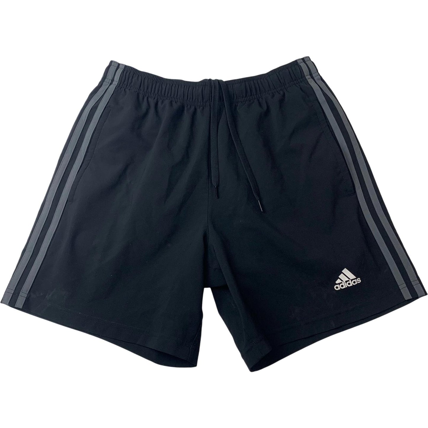 ADIDAS Shorts Athletic Black Stripe Design Mens S