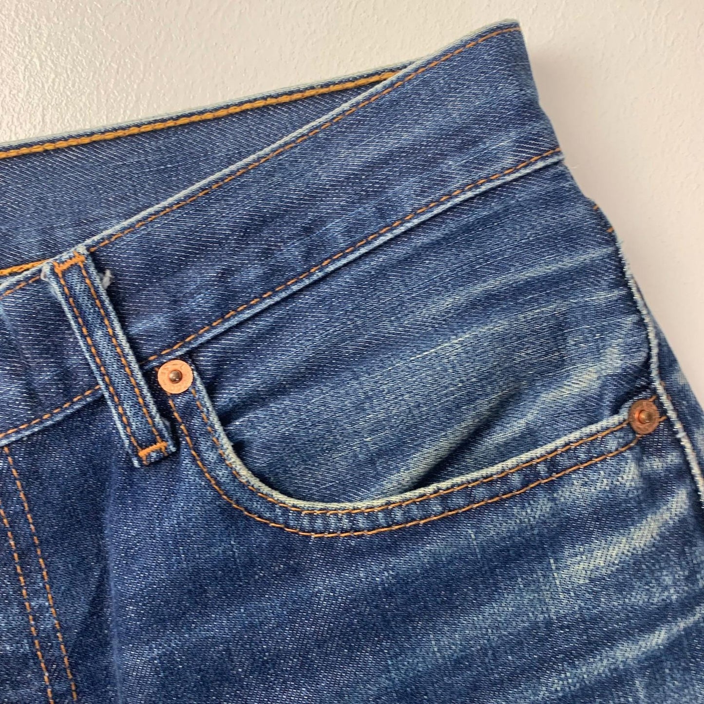 Levi Strauss & Co 505 Straight Leg Classic Blue Denim Jeans Mens W32 L34