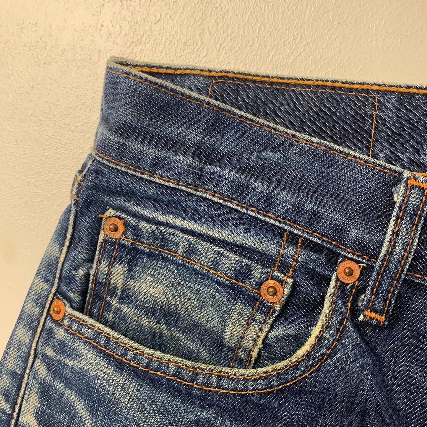 Levi Strauss & Co 505 Straight Leg Classic Blue Denim Jeans Mens W32 L34