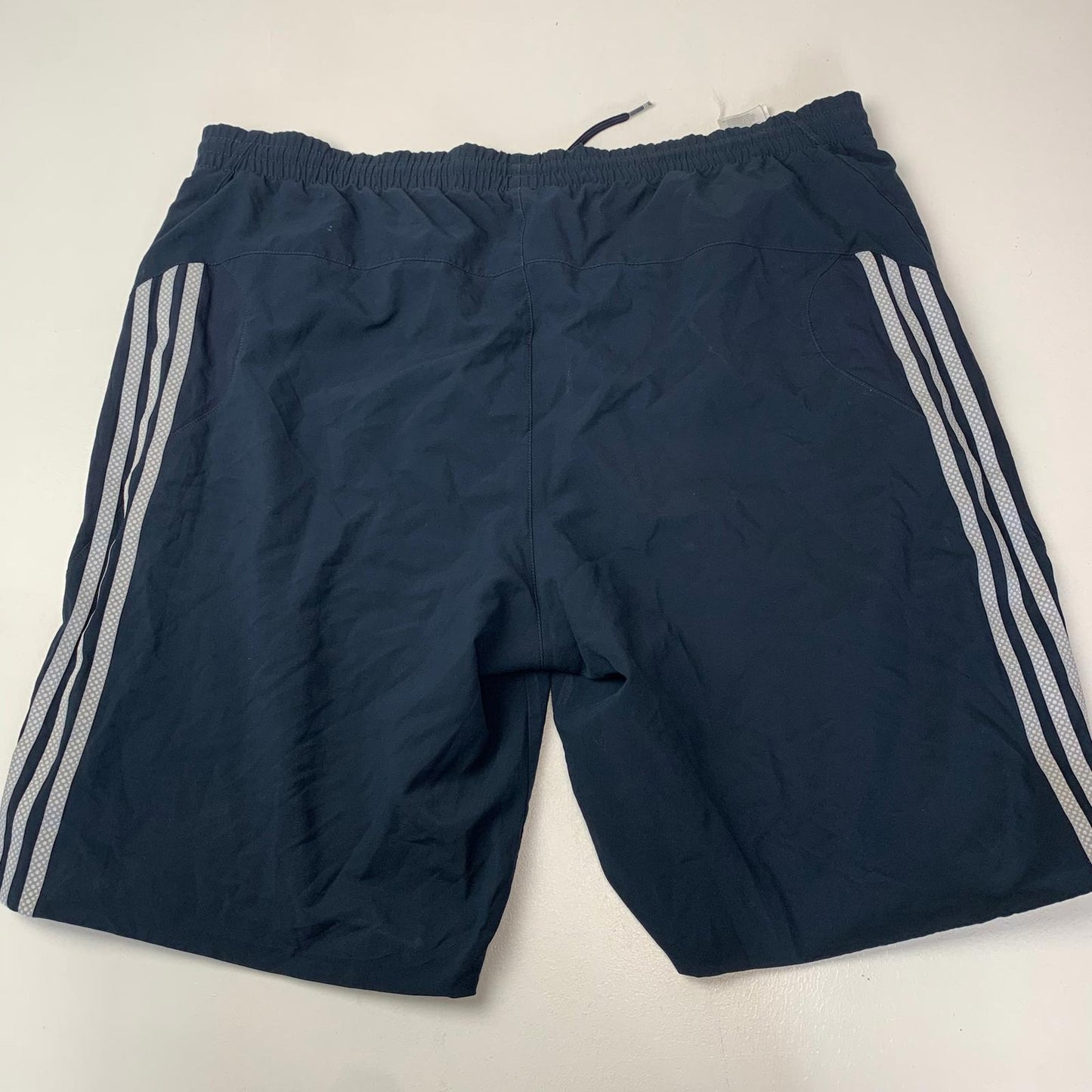 ADIDAS Shorts Athletic Style Elastic Waist Navy Blue Mens 2XL