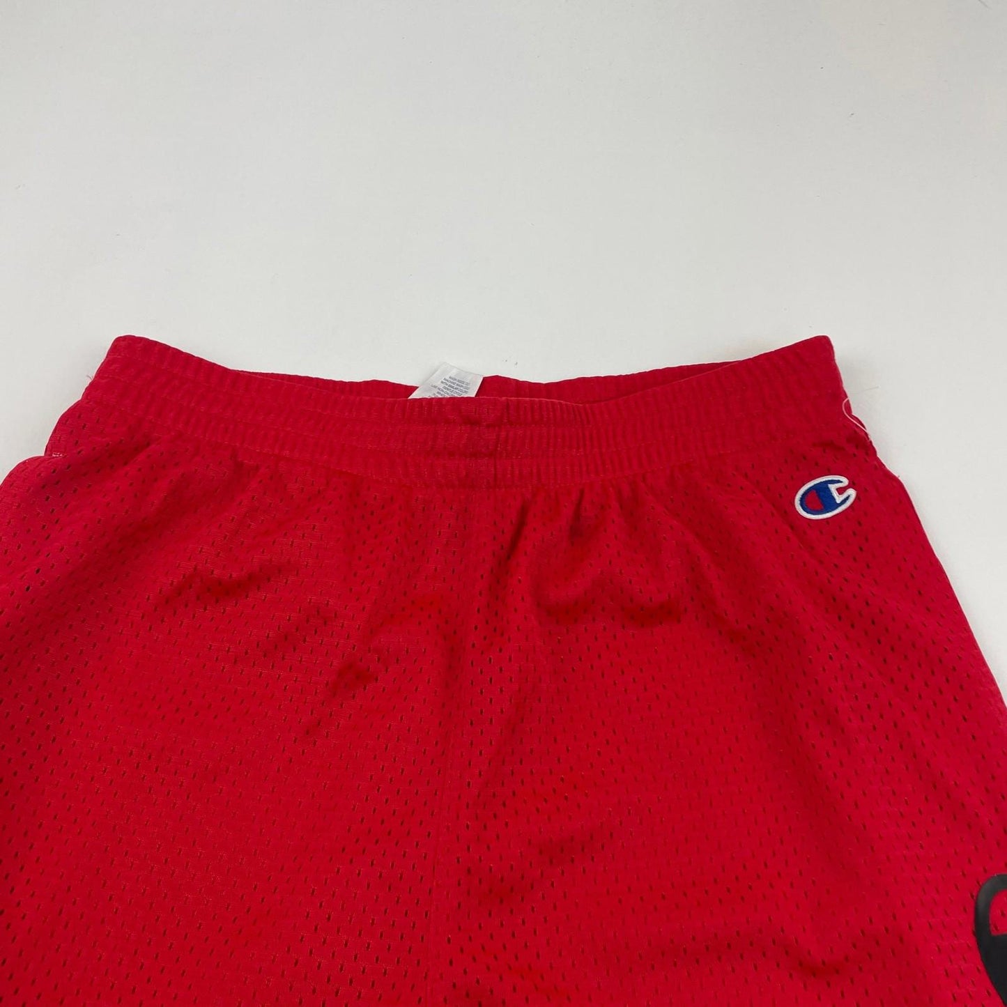 CHAMPION Authentic Athleticwear Red Mesh Logo Shorts Boys XL