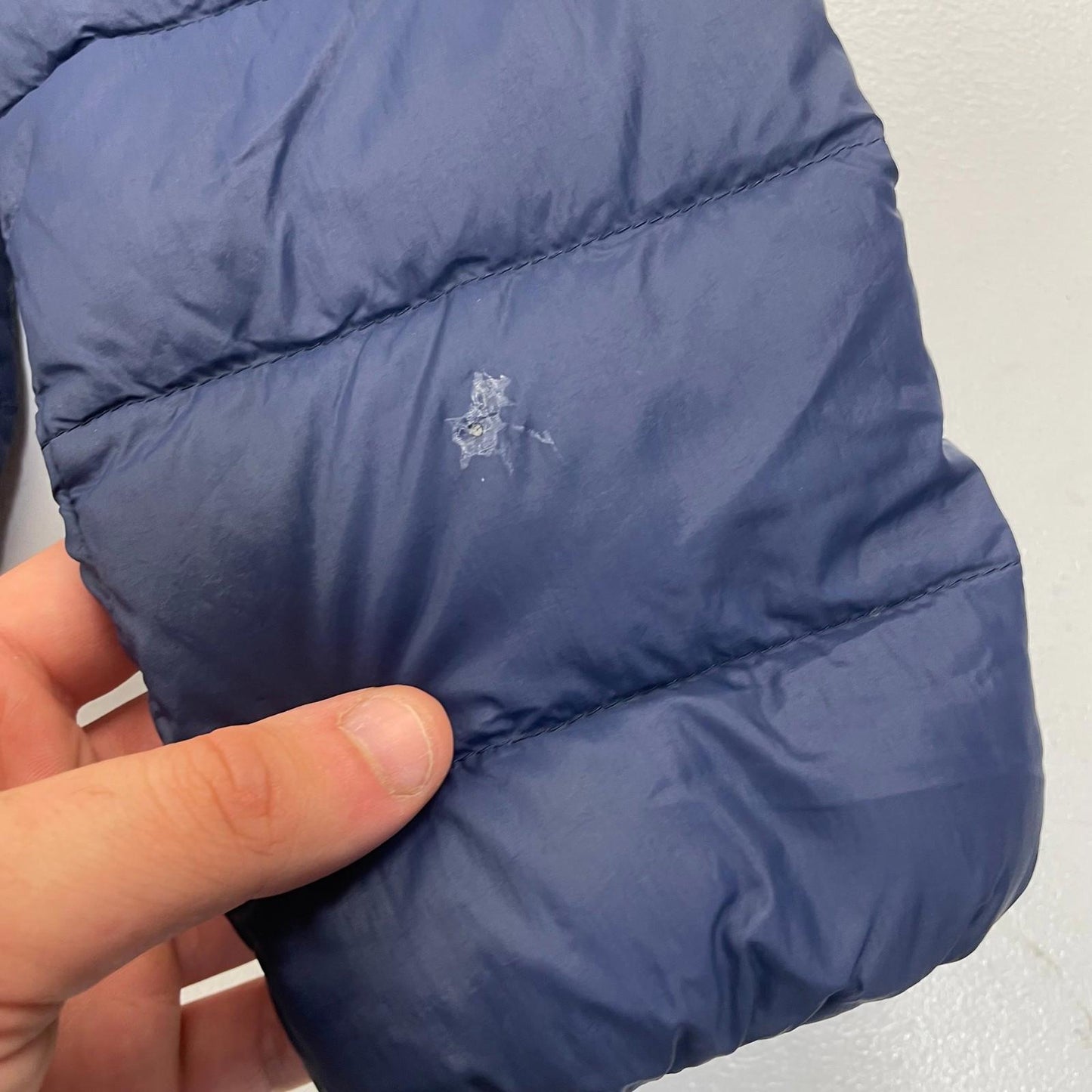 Hilfiger Denim Puffer Jacket Quilted Vintage Blue Women Medium