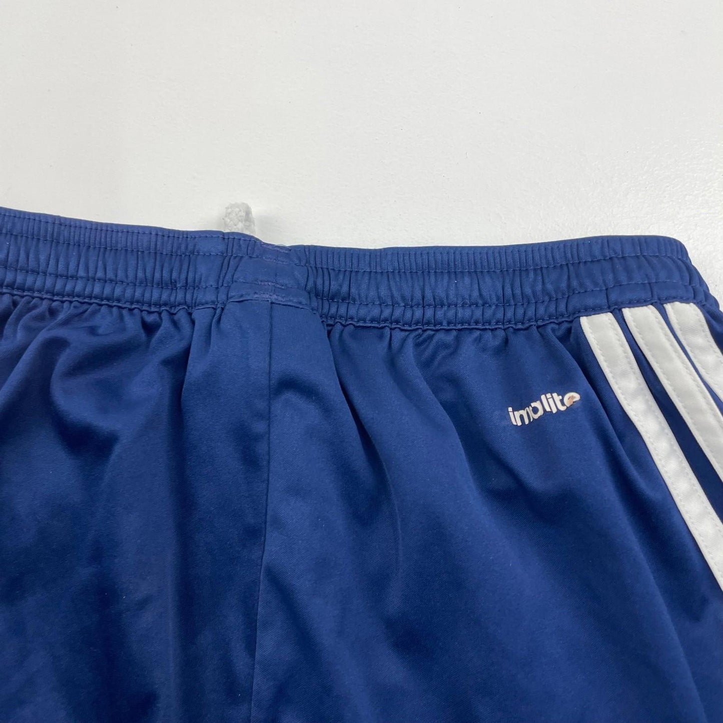 ADIDAS Athletic Shorts Classic Drawstring Blue White Men's Size S