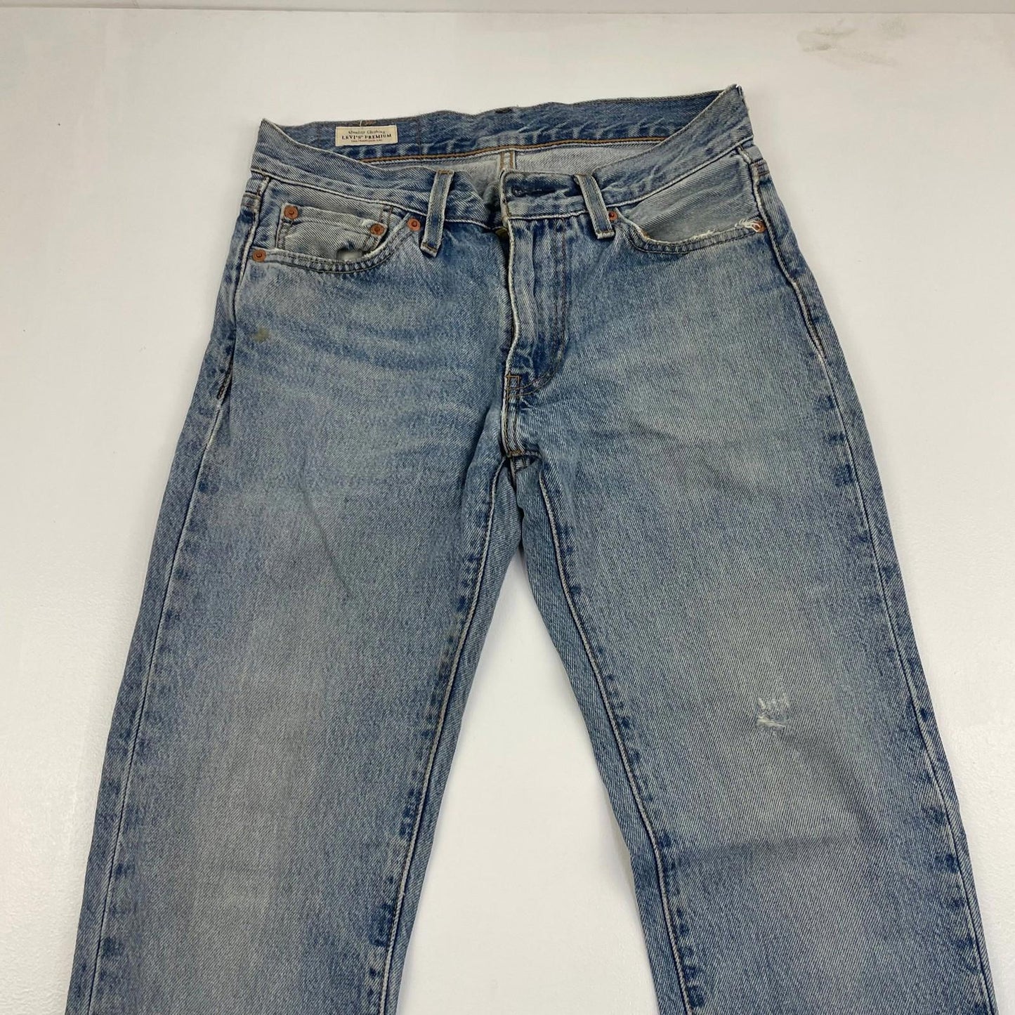 Levi's 511 Jeans Straight Leg Vintage 90s Distressed Blue Mens W28 L32
