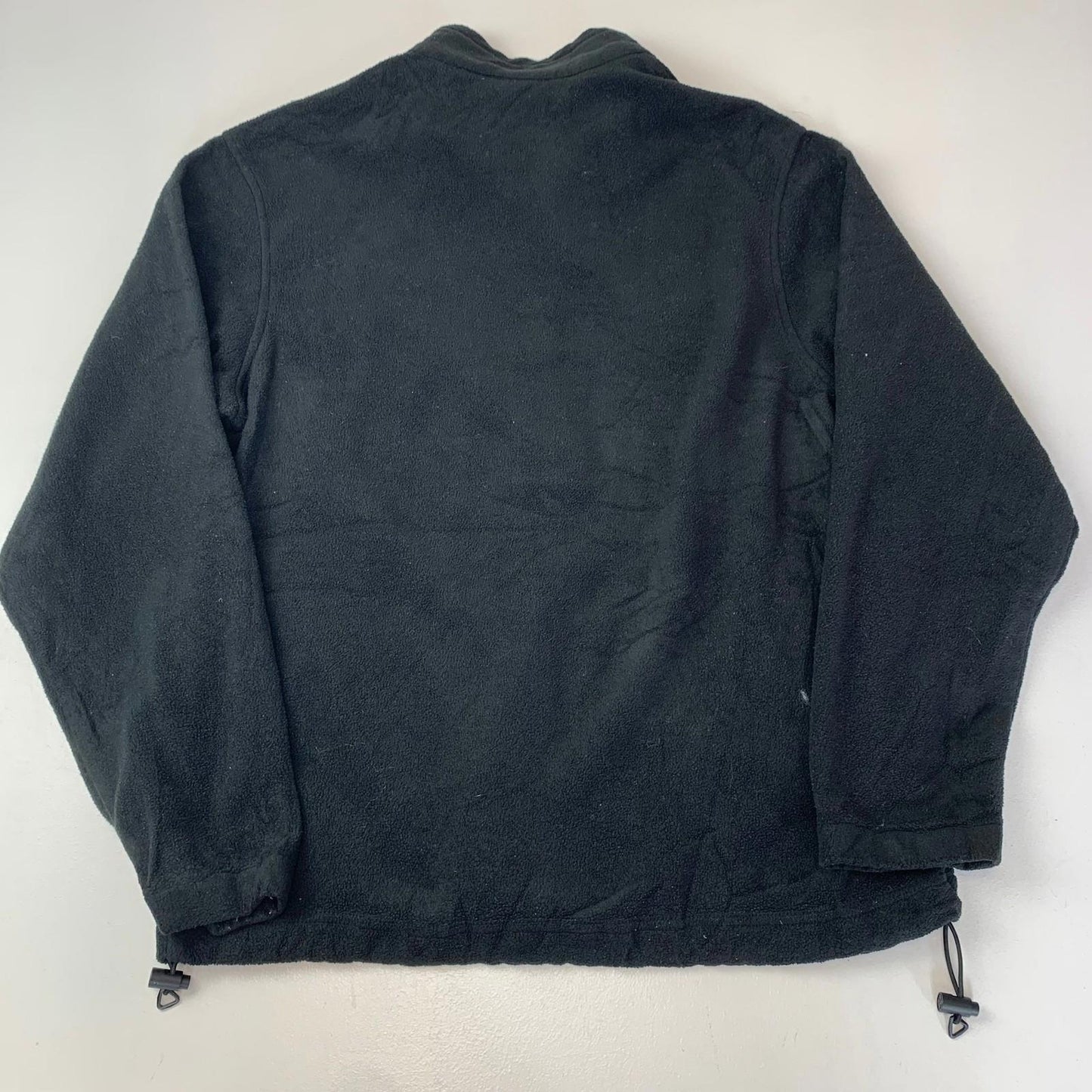 Columbia Fleece Track Jacket Black Full Zip Mens Large