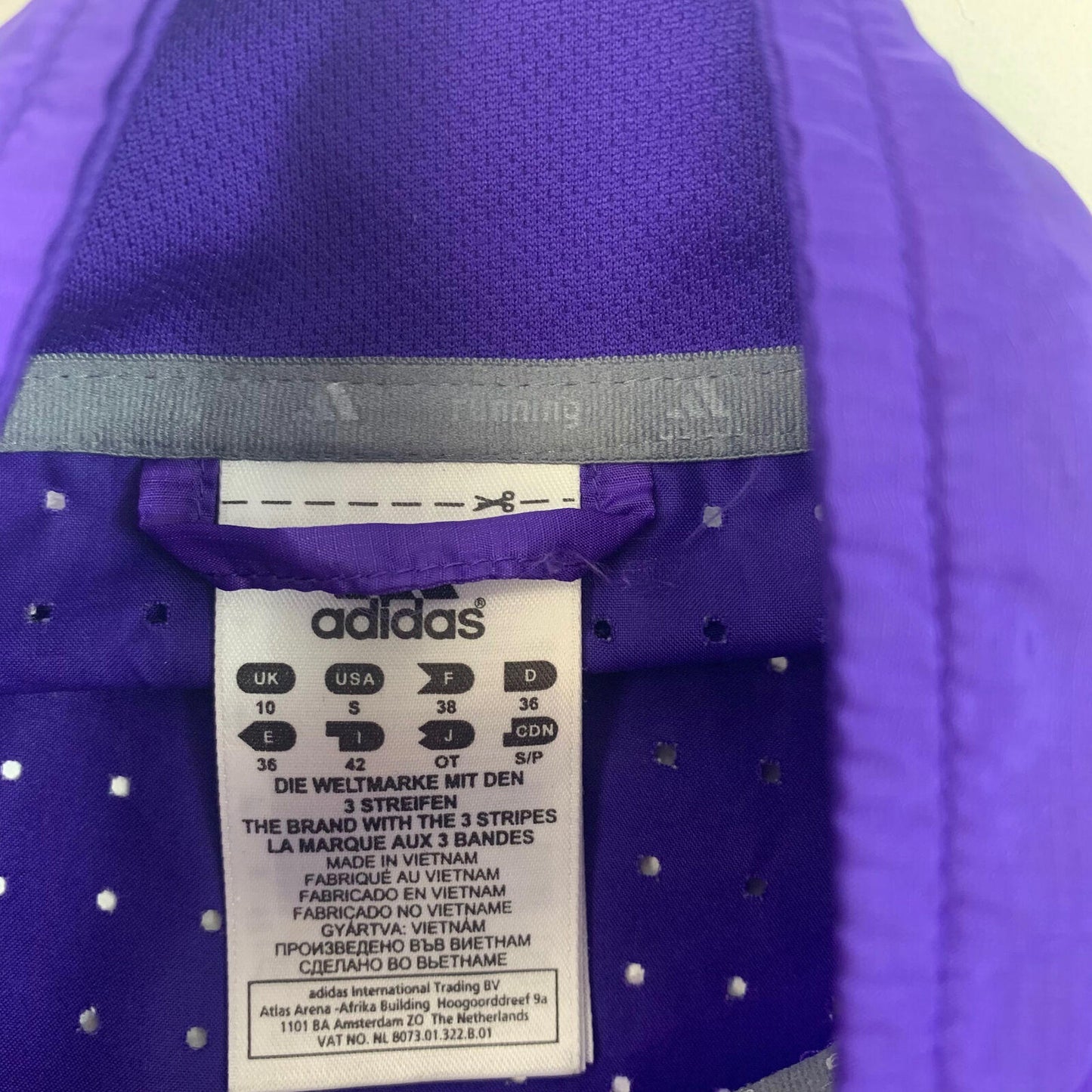 Womens ADIDAS Running Jacket / Uk 10 / Small / Purple / Lightweight