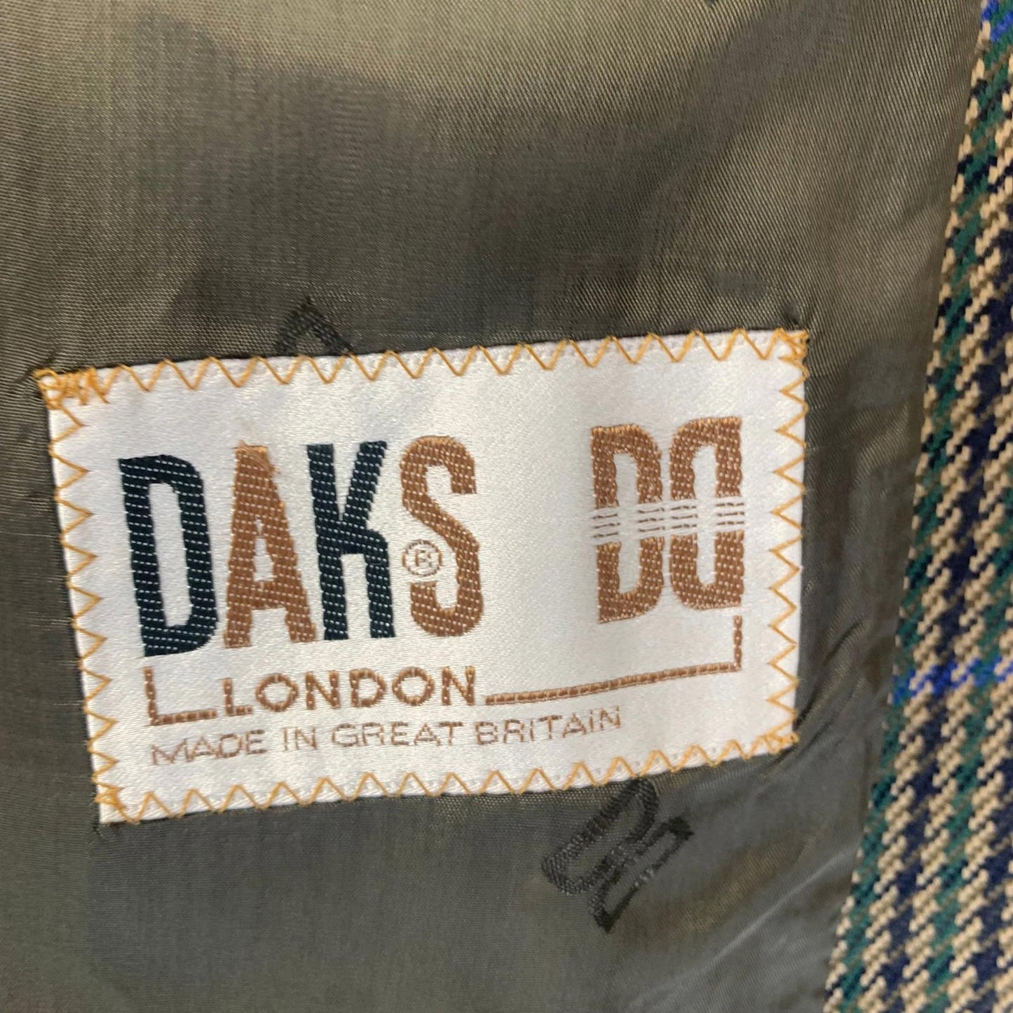 DAKS Signature Blazer Plaid Check Wool Smart Jacket Multicoloured Women UK 16