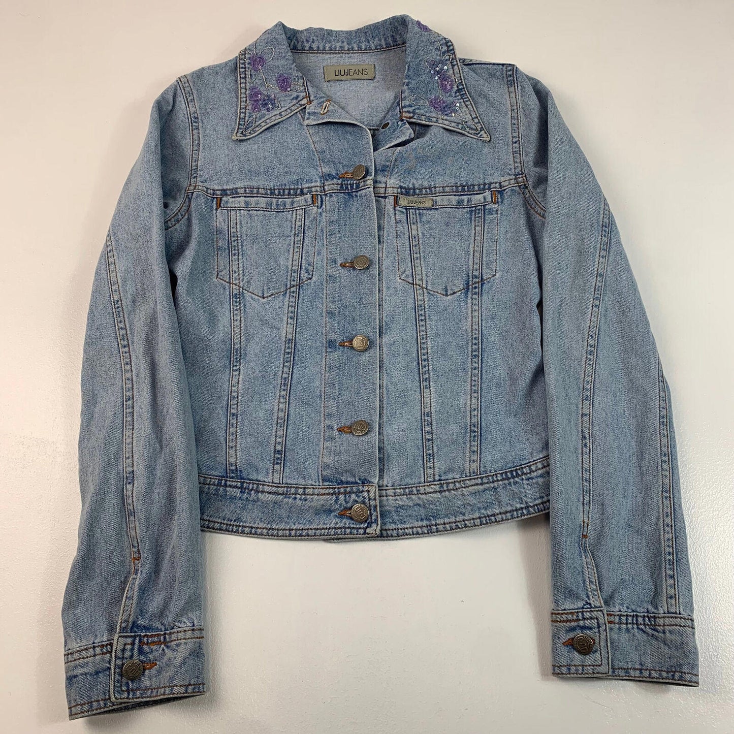 Woman’s LIU.Jo Jeans Denim Jacket / Light Blue / Medium / Cropped