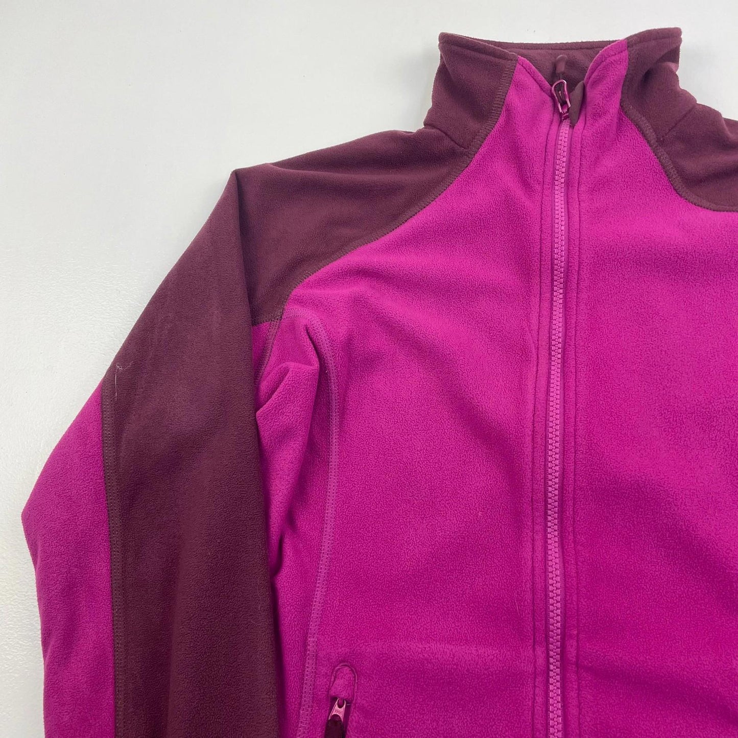 Berghaus Fleece Jacket Full Zip Pink Purple Colourblock Womens UK 8