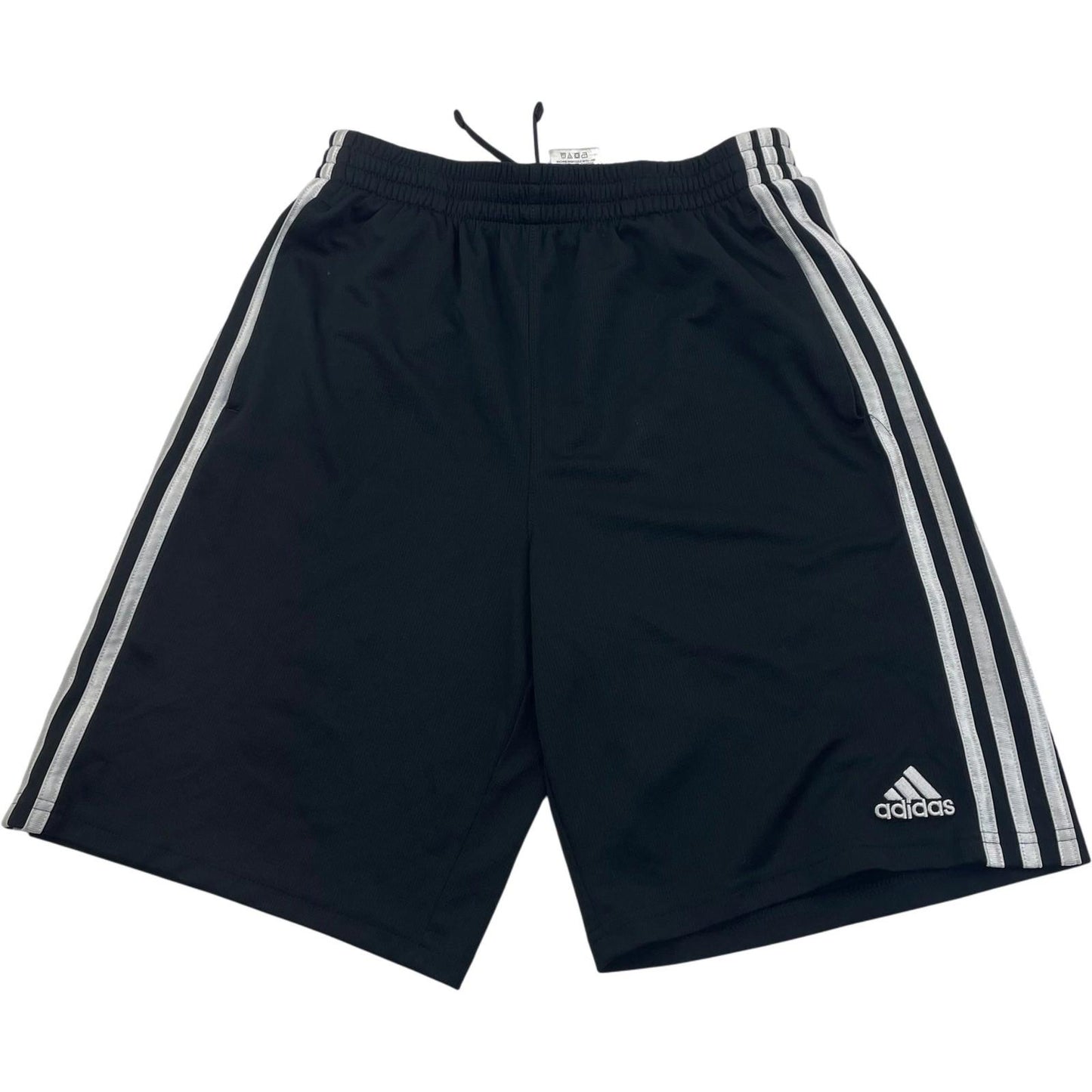 ADIDAS Boys Activewear Shorts Black Three Stripe Sports Youth L (14/16)
