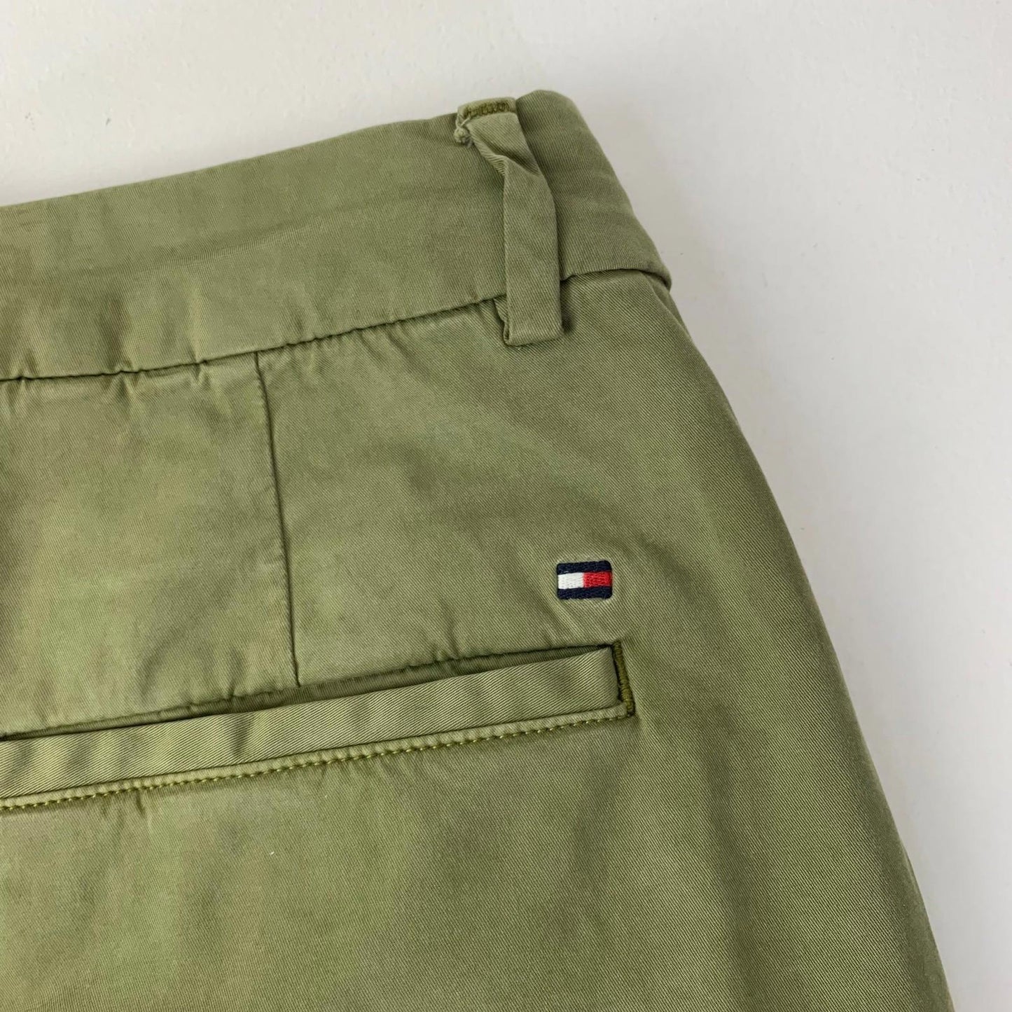 Tommy Hilfiger Trousers Straight Olive Green Women UK 8
