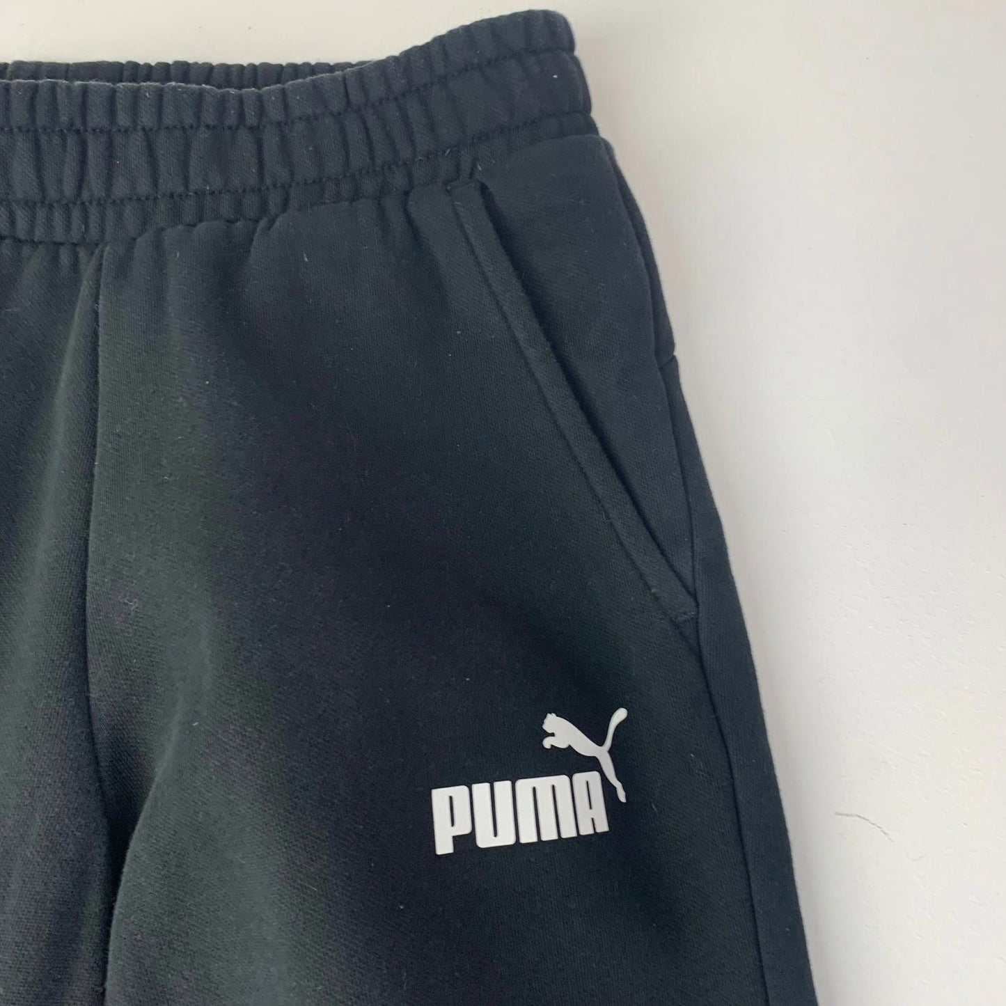 Puma Jogger Sweatpants Elastic Waist Black Mens S