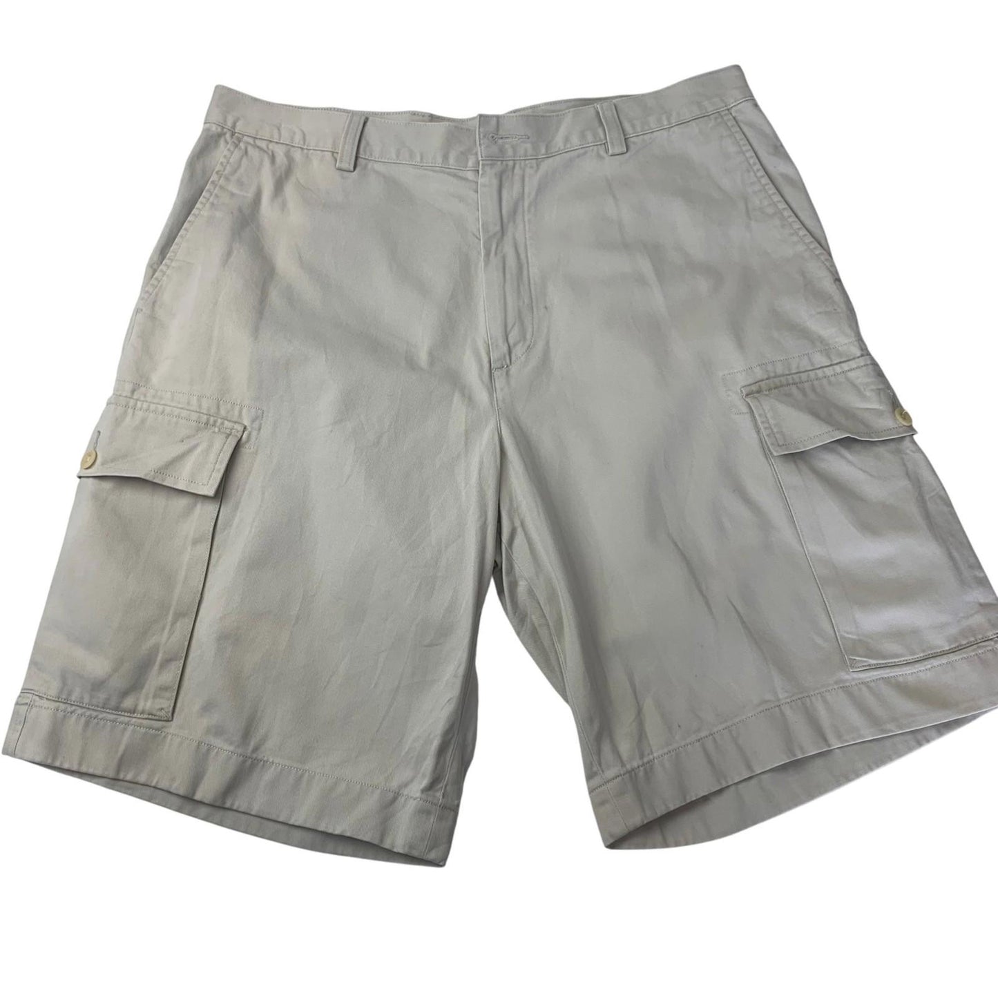 NAUTICA Cargo Shorts Relax Fit Beige Pockets Mens 36