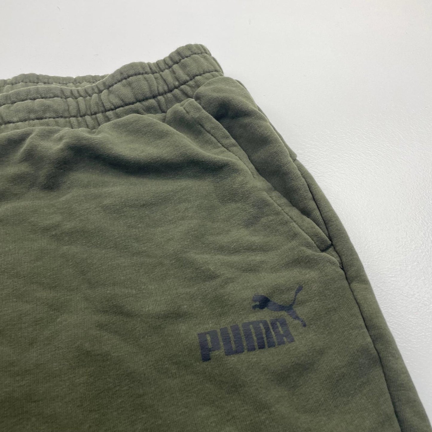 Puma Sweat Shorts Elastic Waist Green Casual Mens XXL