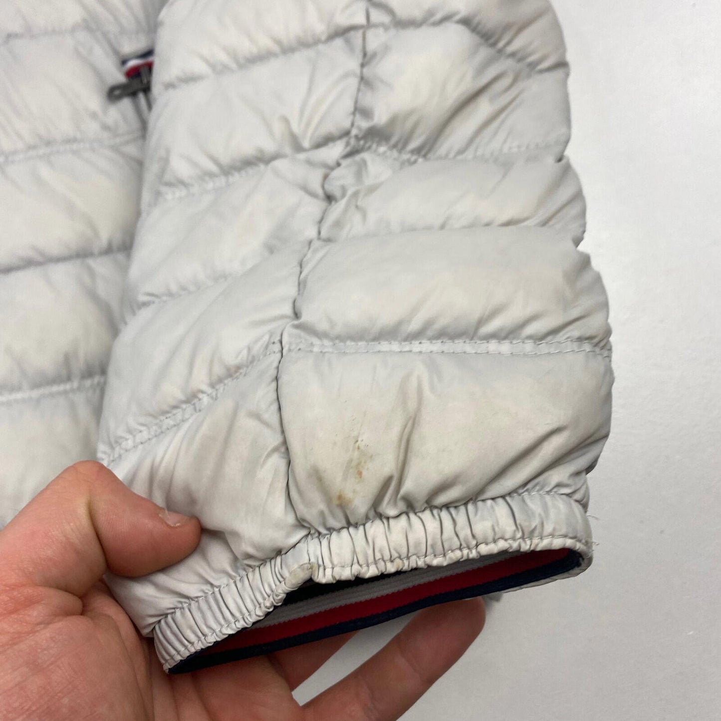 TOMMY HILFIGER White / Grey Down Filled Loghtweight Puffer Jacket , Size XL