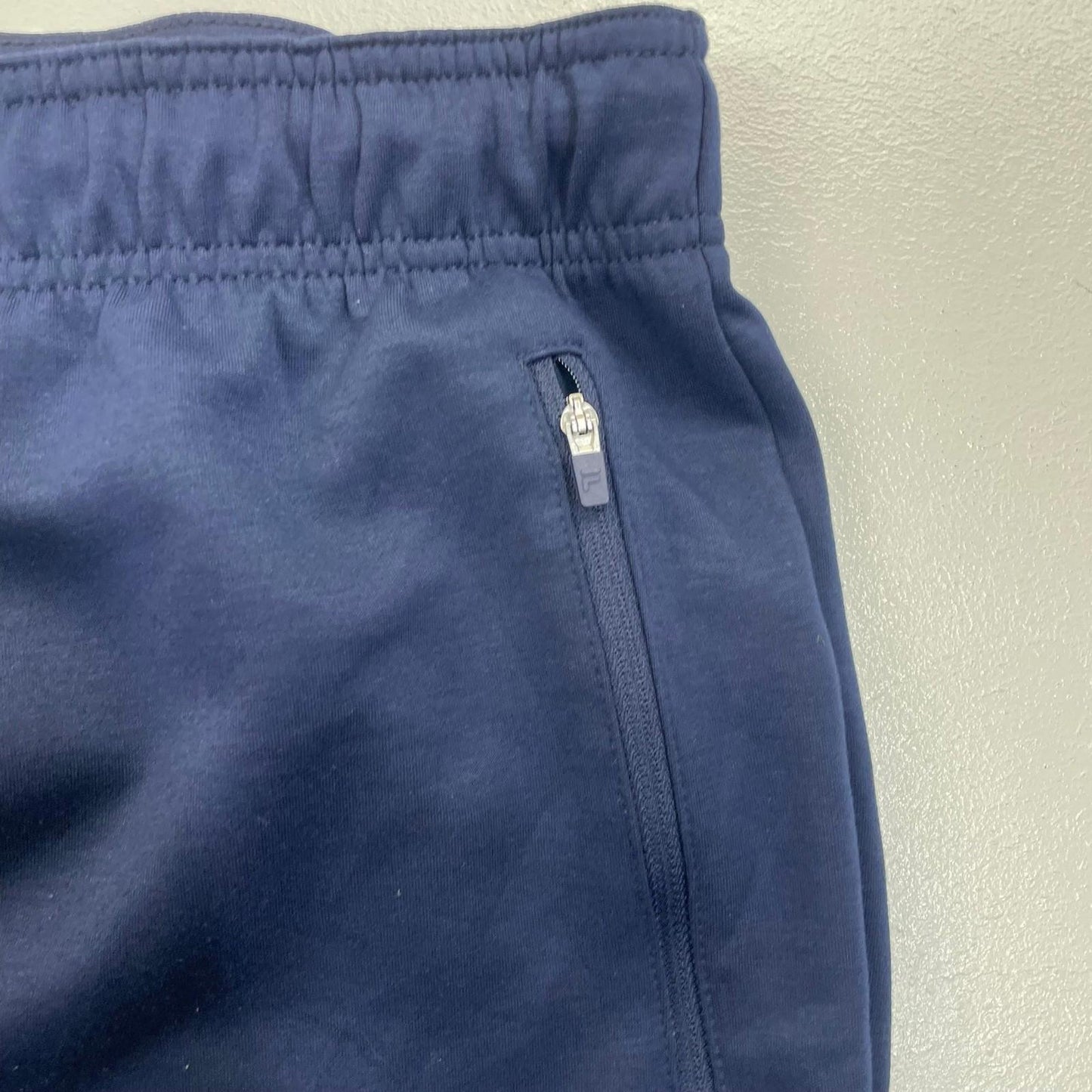 FILA Track Pants Jogger Style Logo Drawstring Navy Mens XL